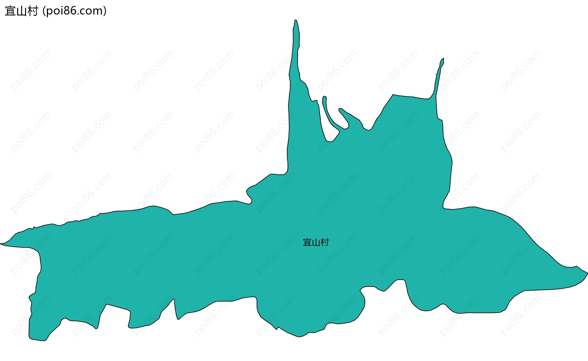 宜山村边界地图