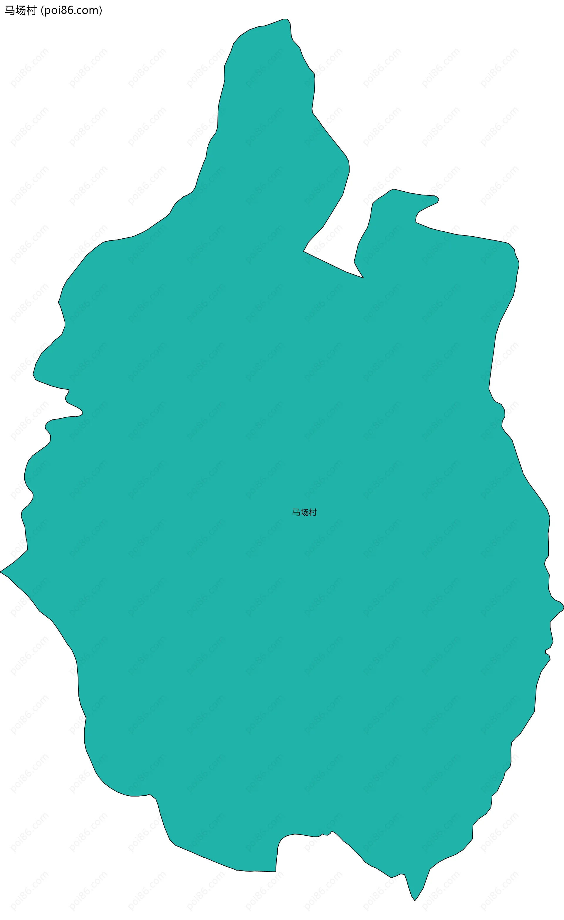 马场村边界地图