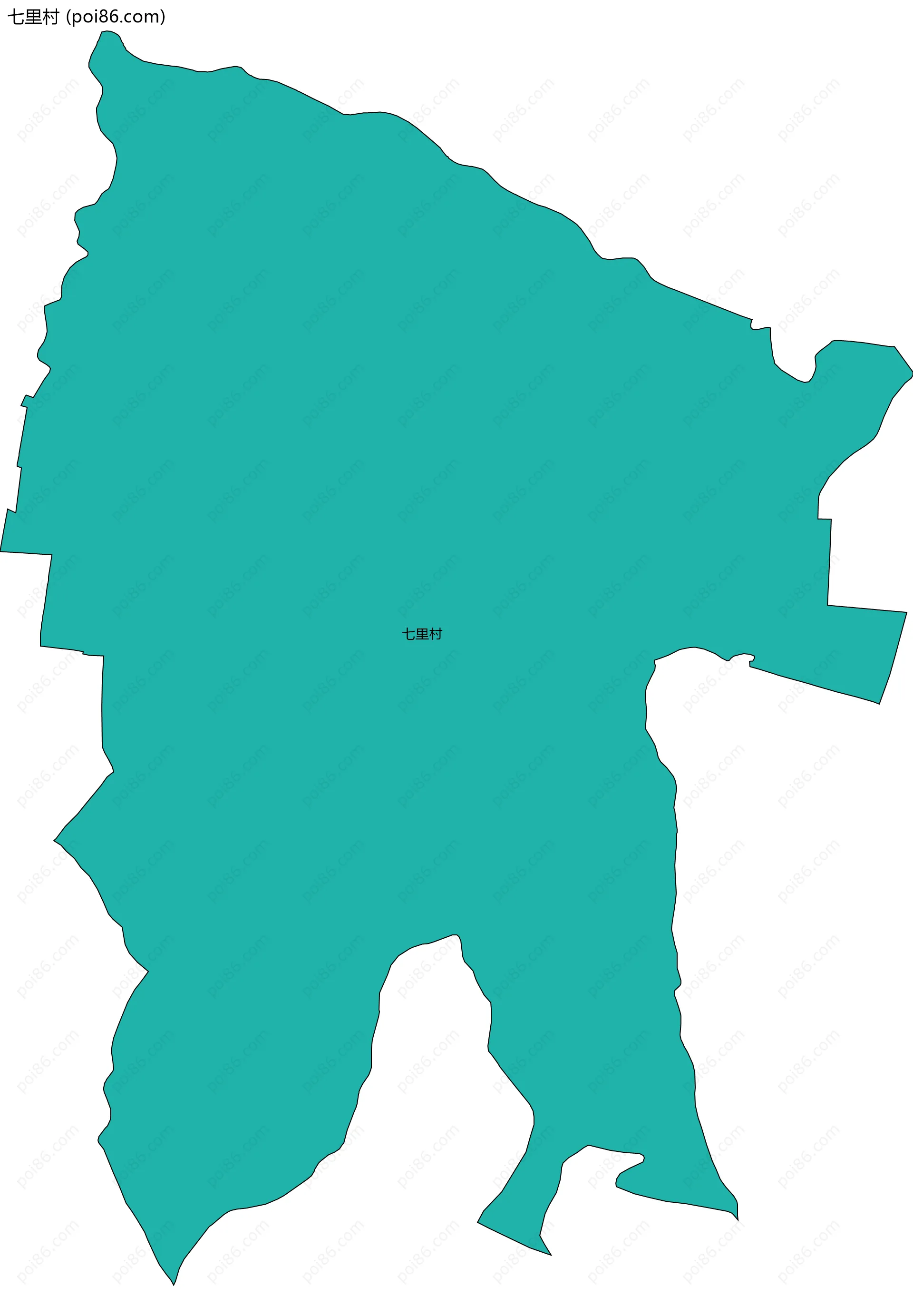 七里村边界地图