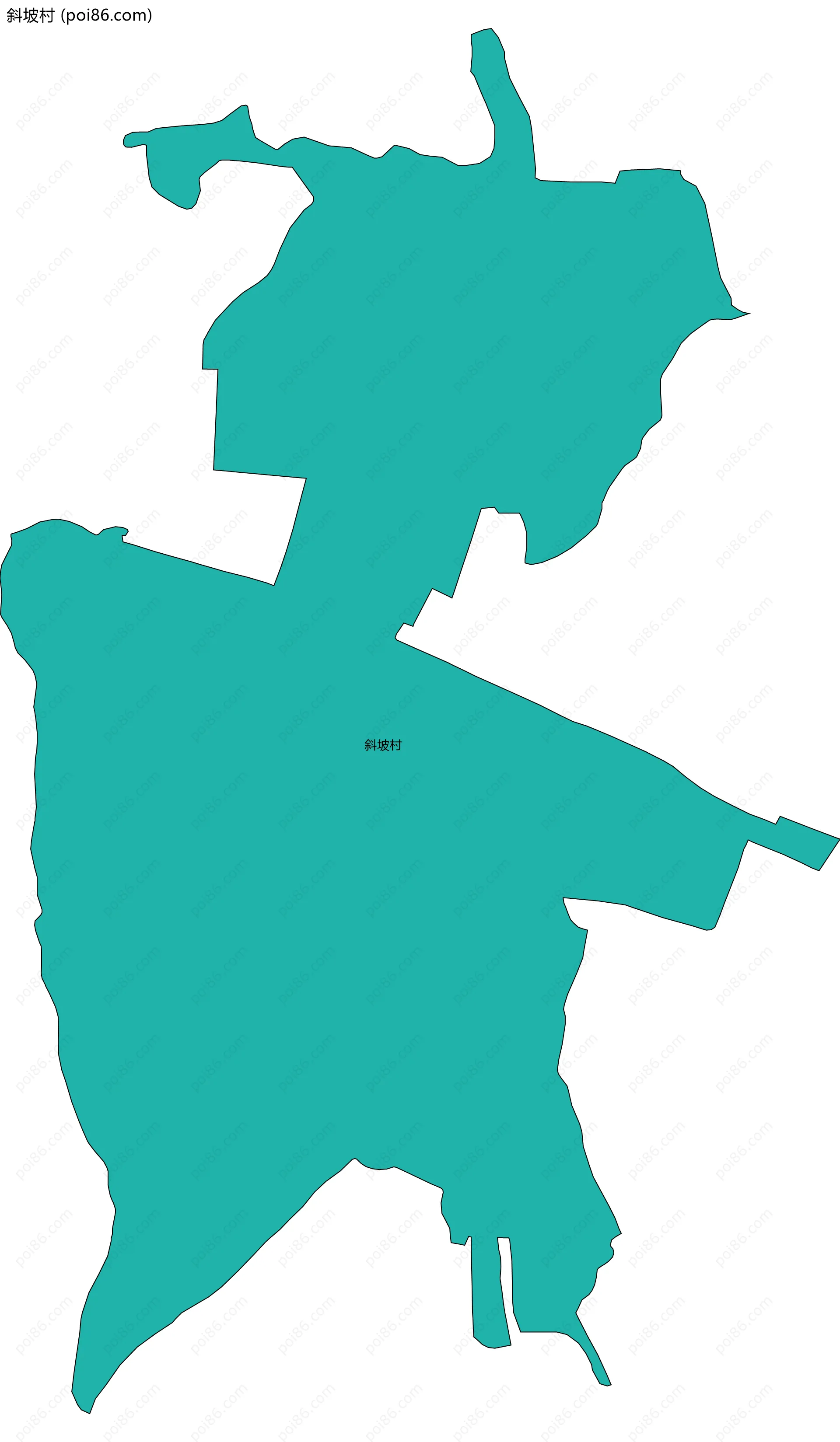 斜坡村边界地图