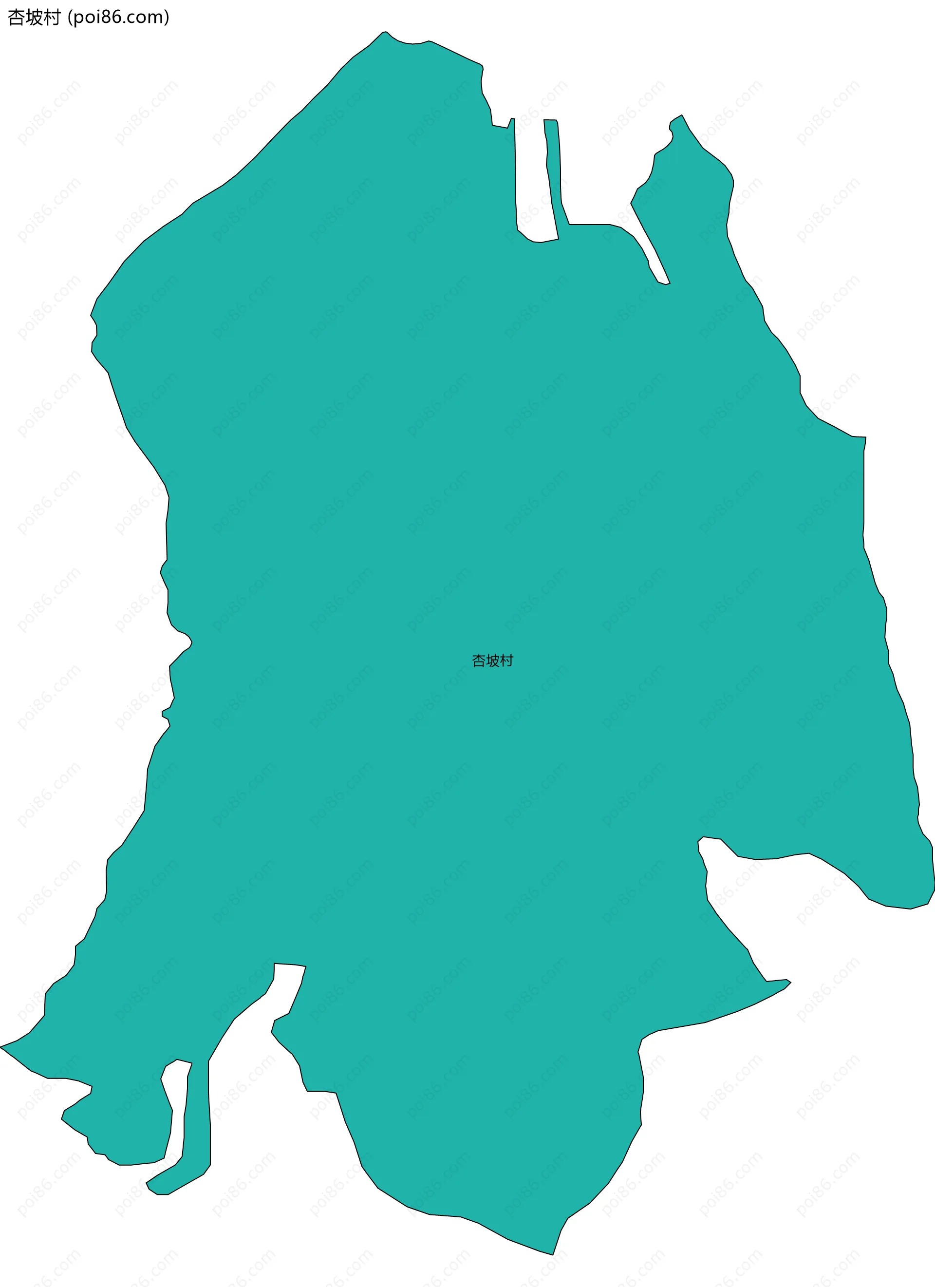 杏坡村边界地图