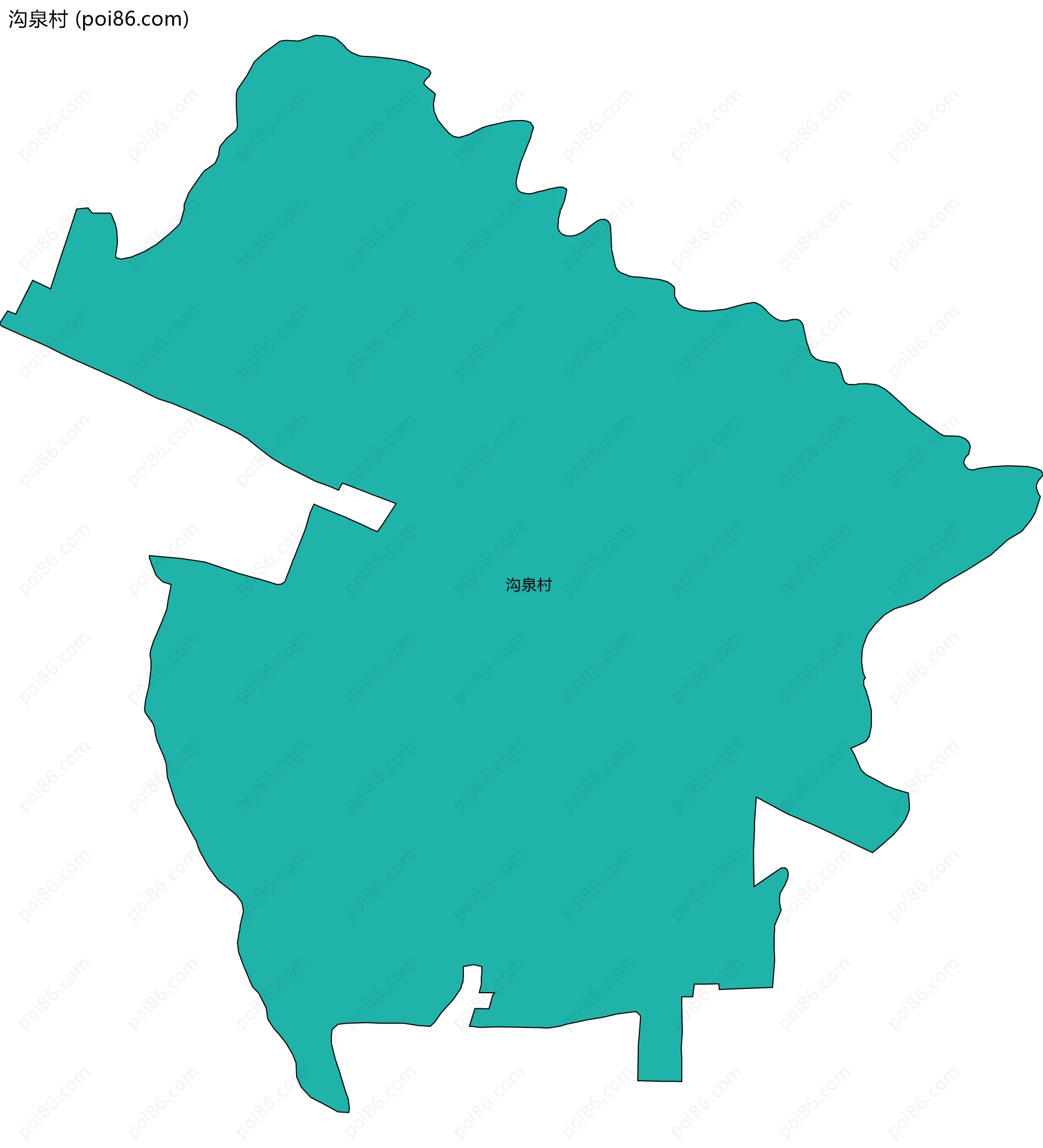 沟泉村边界地图