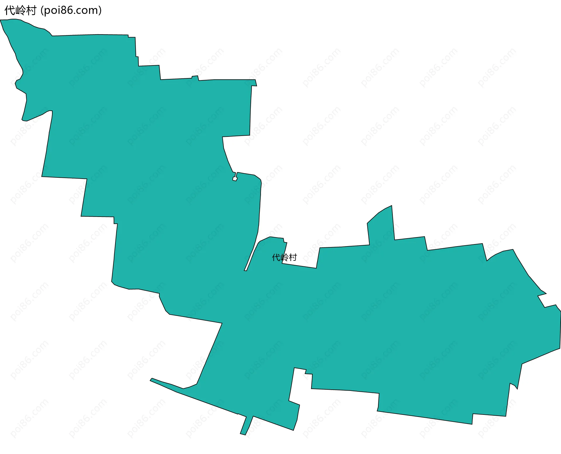 代岭村边界地图