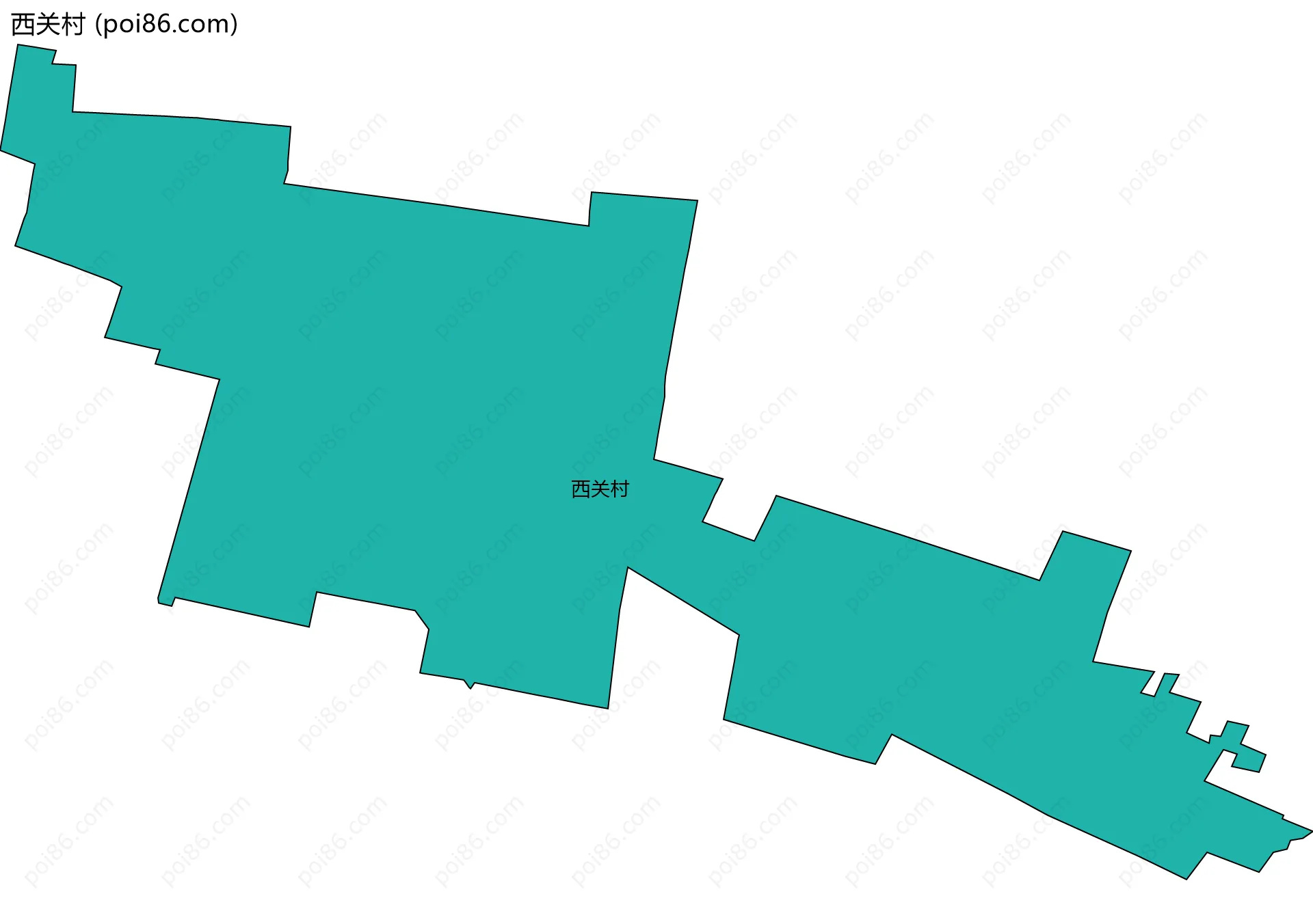 西关村边界地图