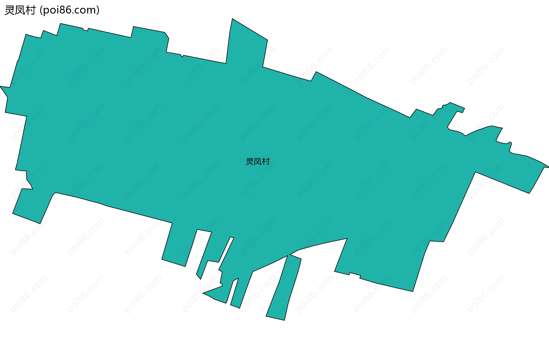 灵凤村边界地图