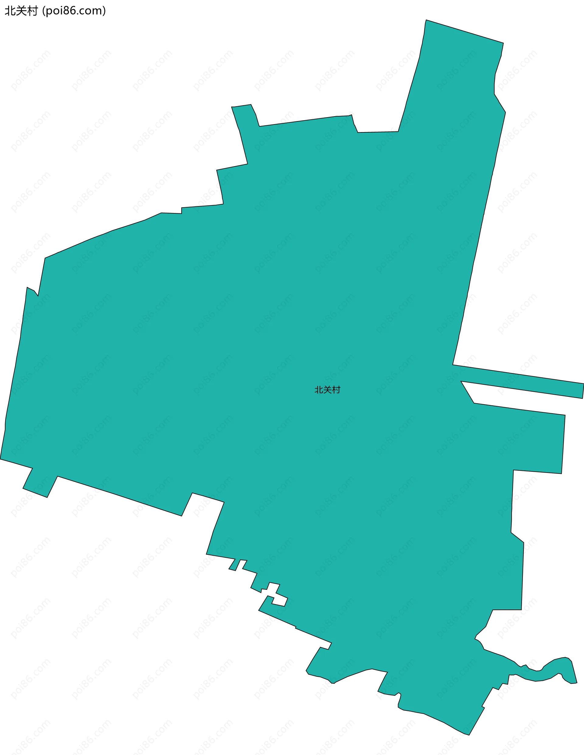 北关村边界地图