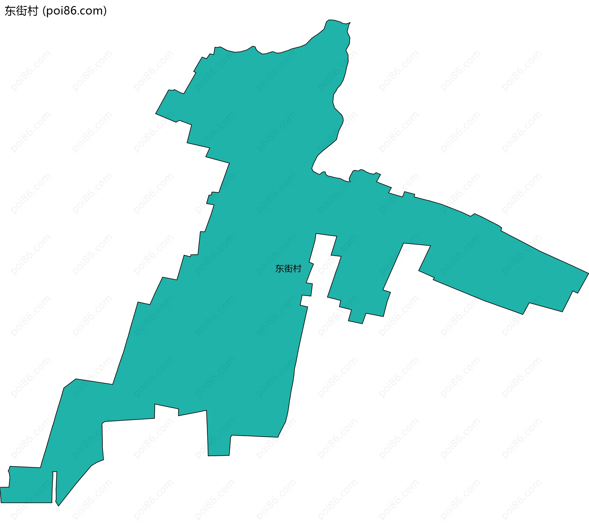 东街村边界地图