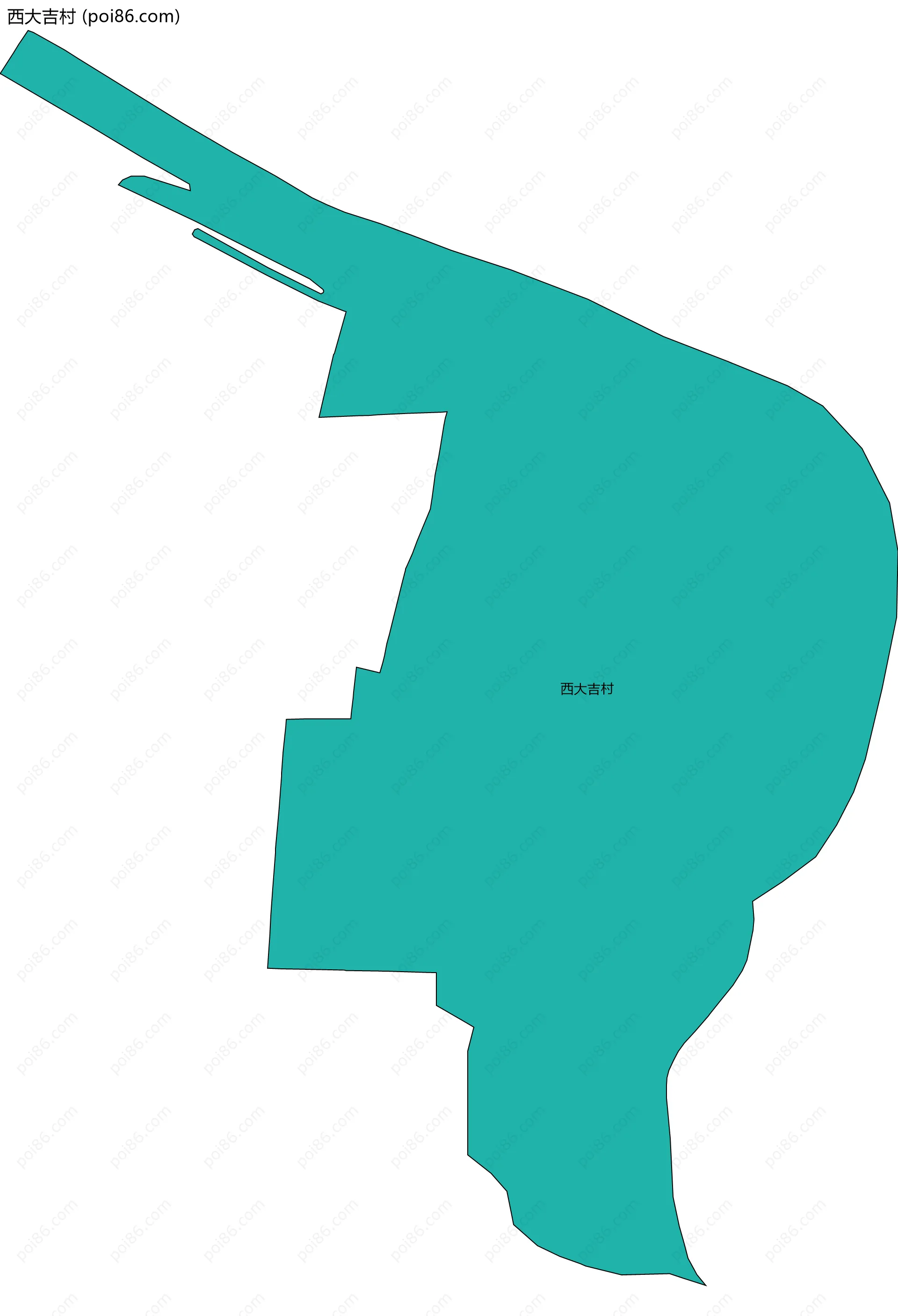 西大吉村边界地图