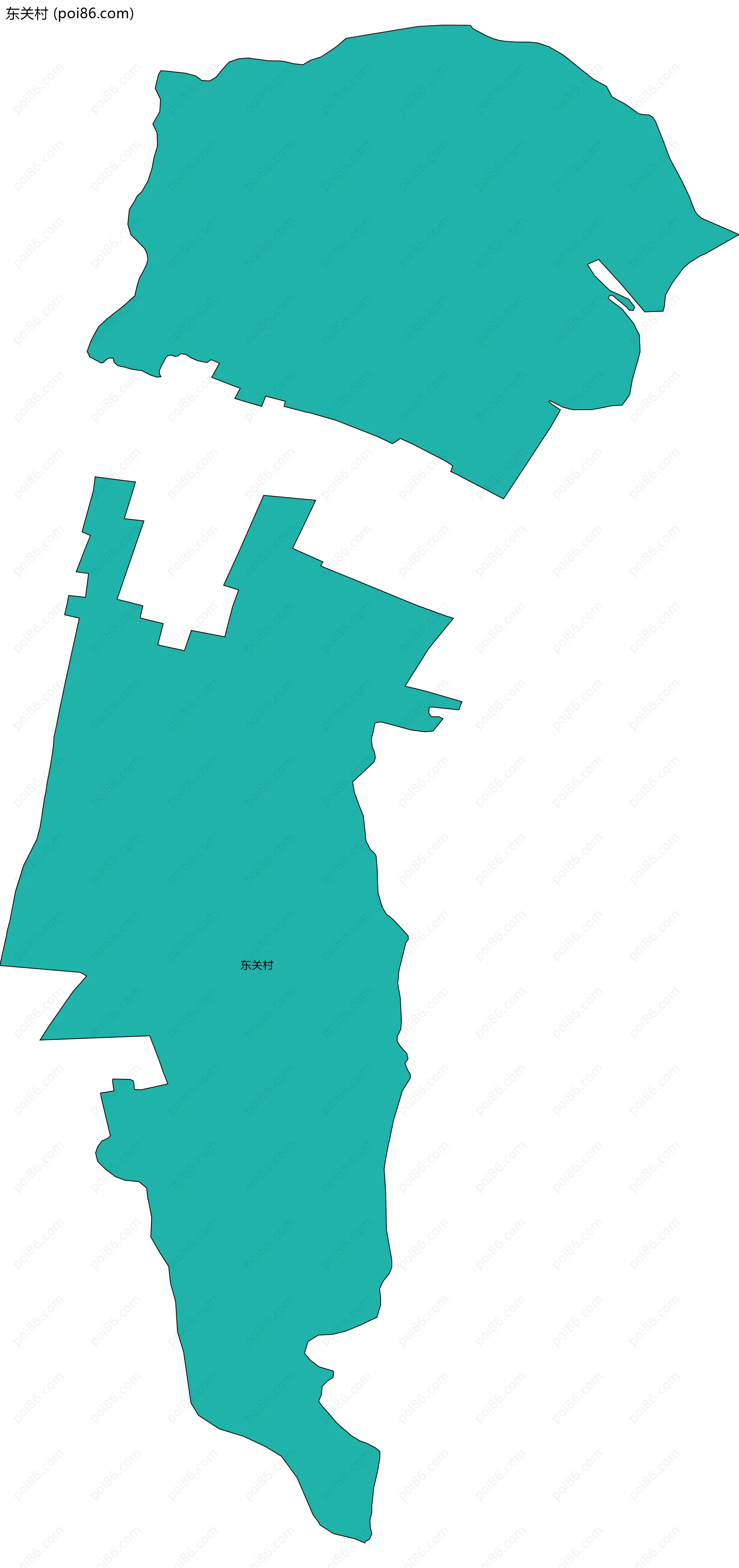 东关村边界地图