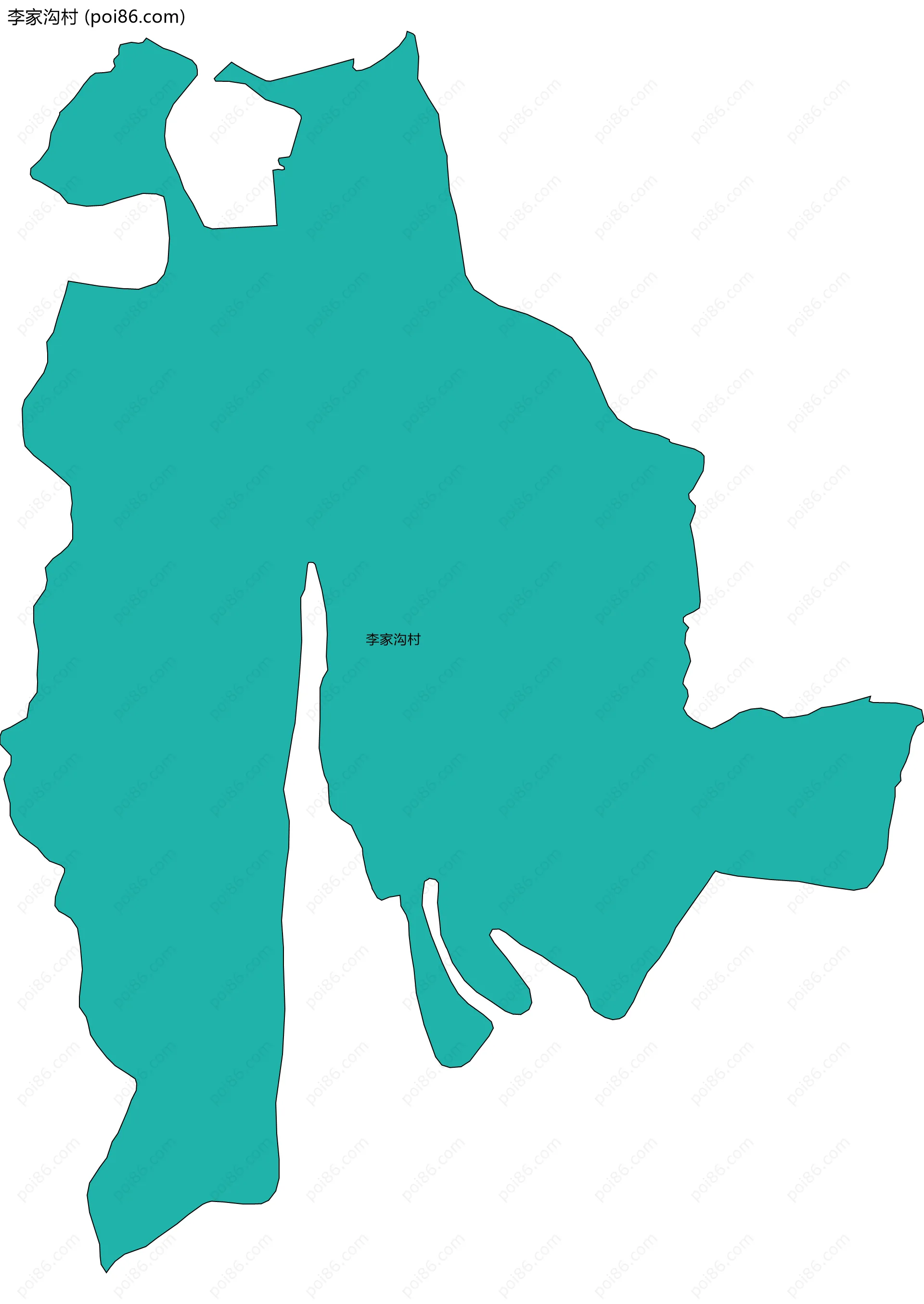 李家沟村边界地图