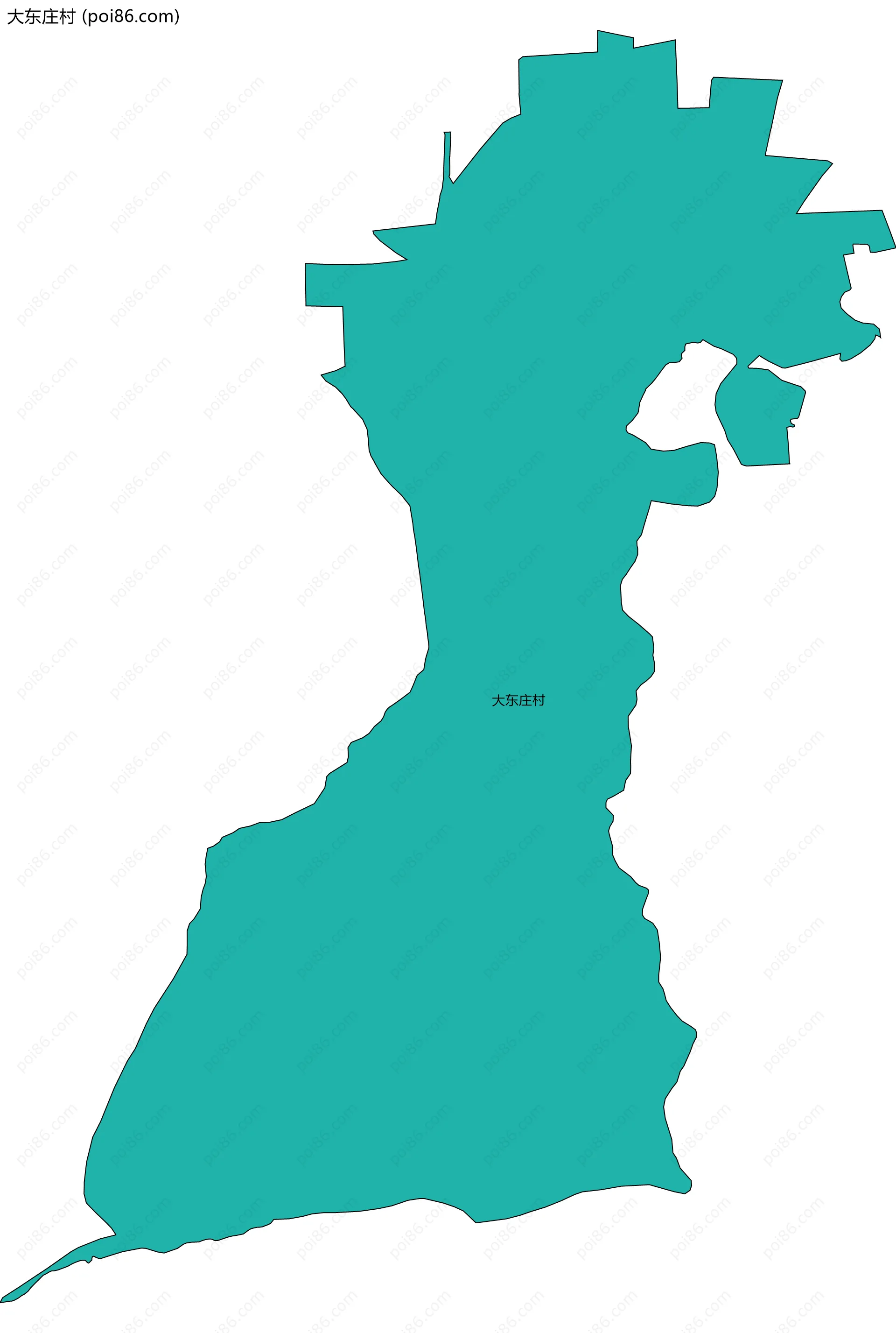 大东庄村边界地图