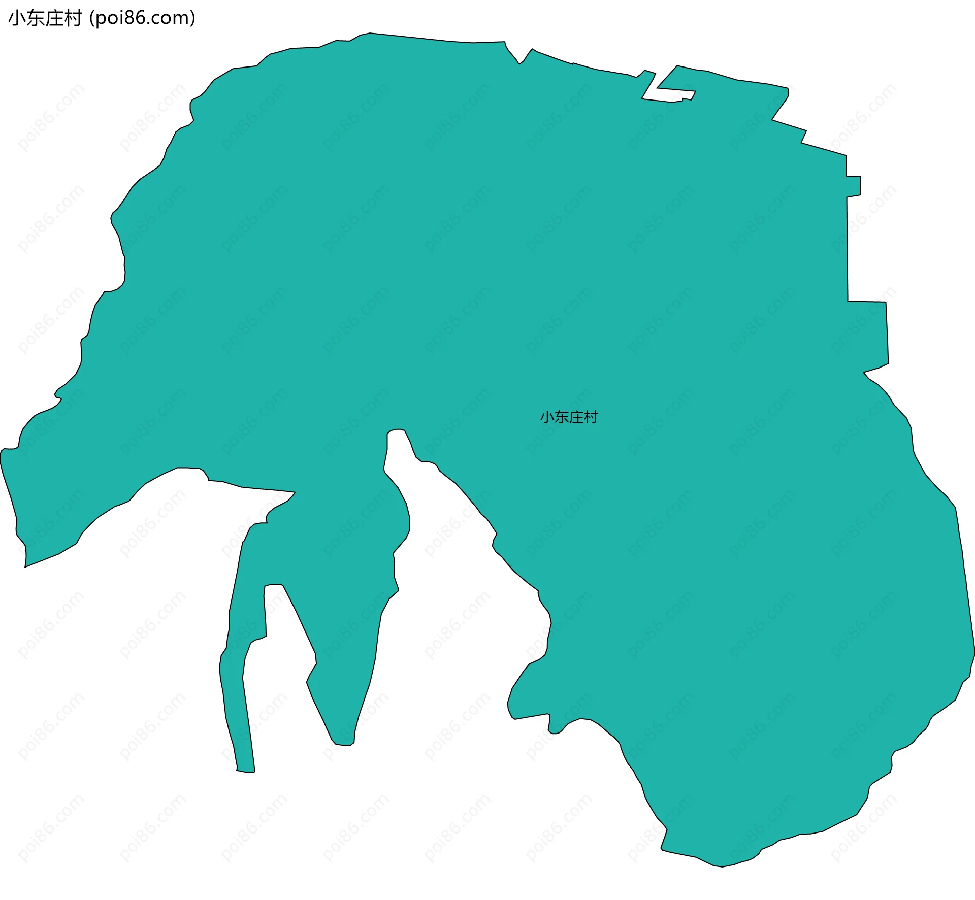小东庄村边界地图