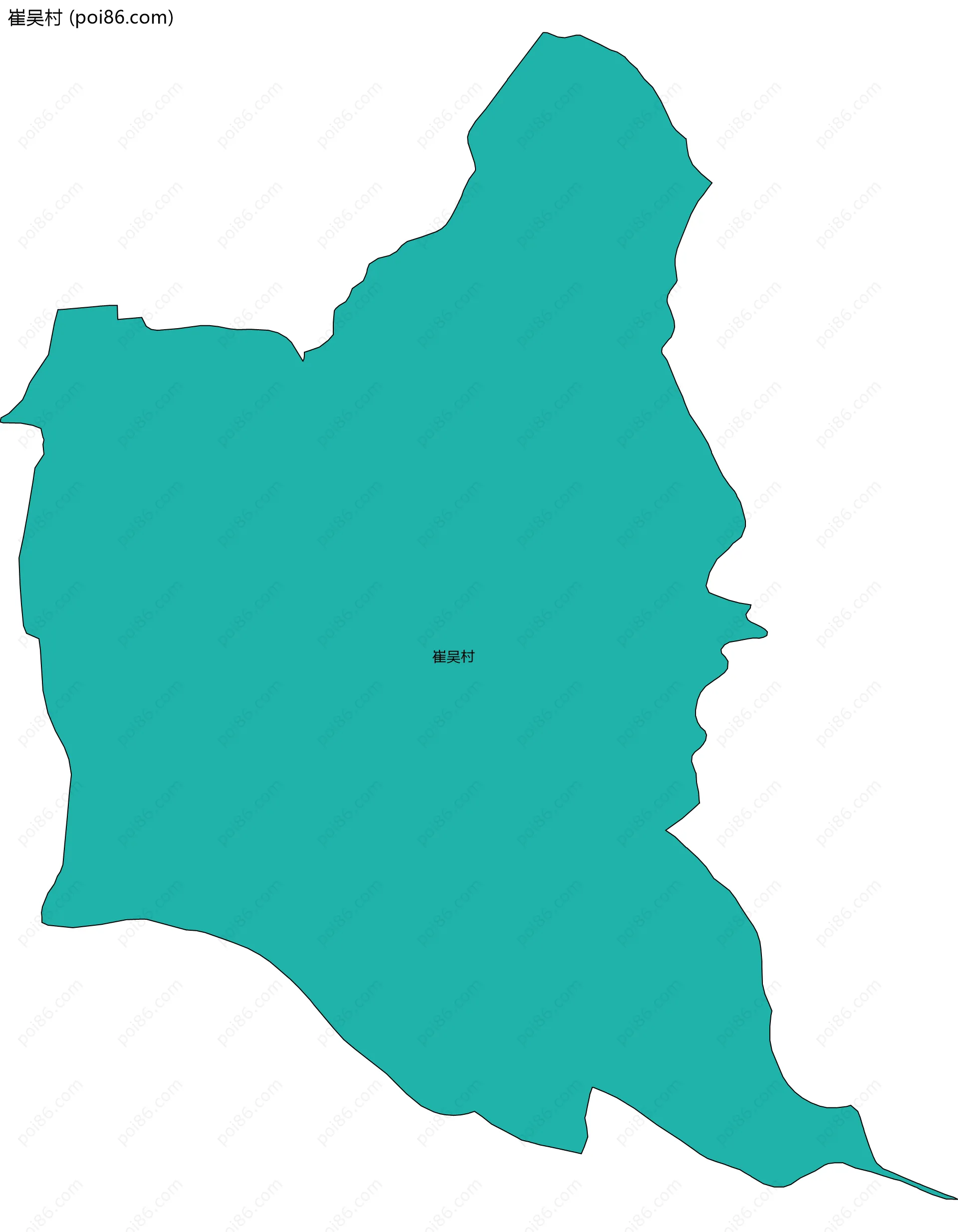 崔吴村边界地图