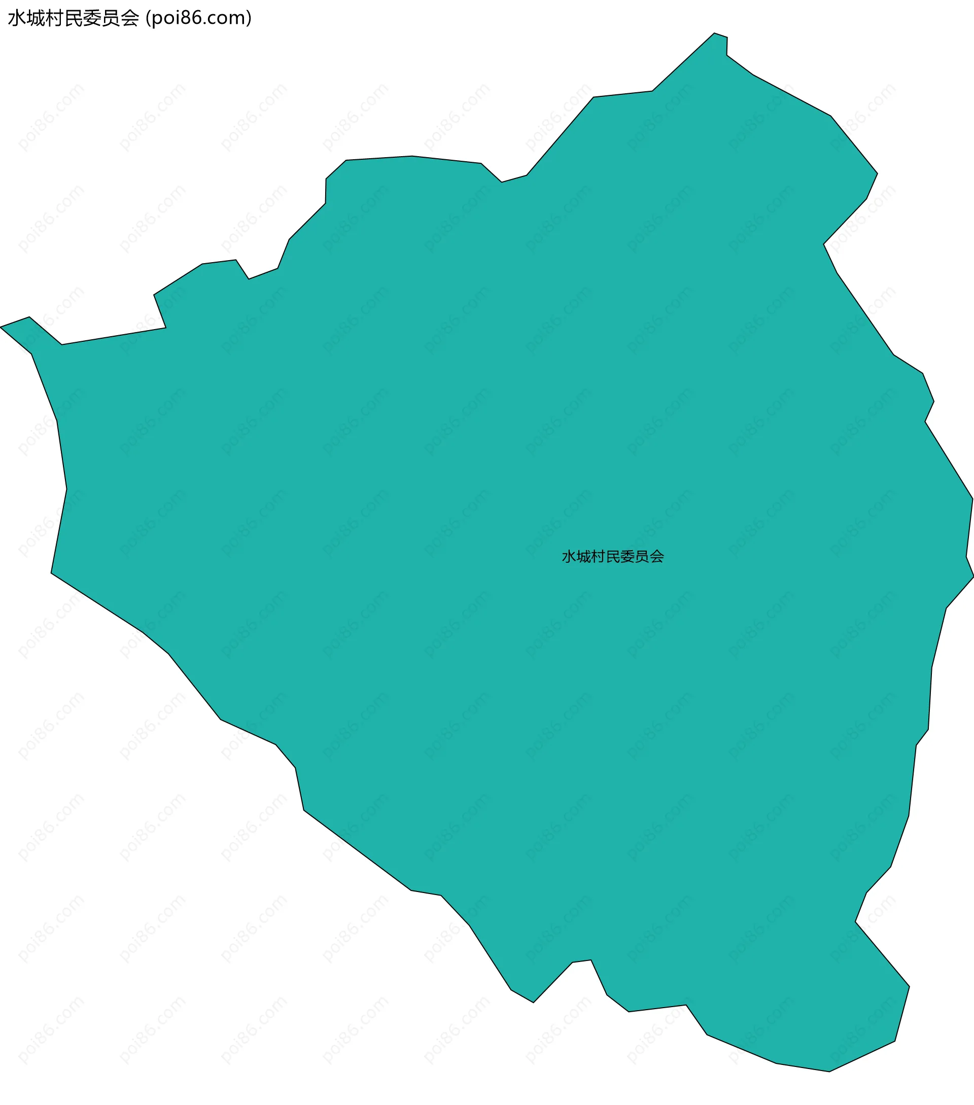 水城村民委员会边界地图