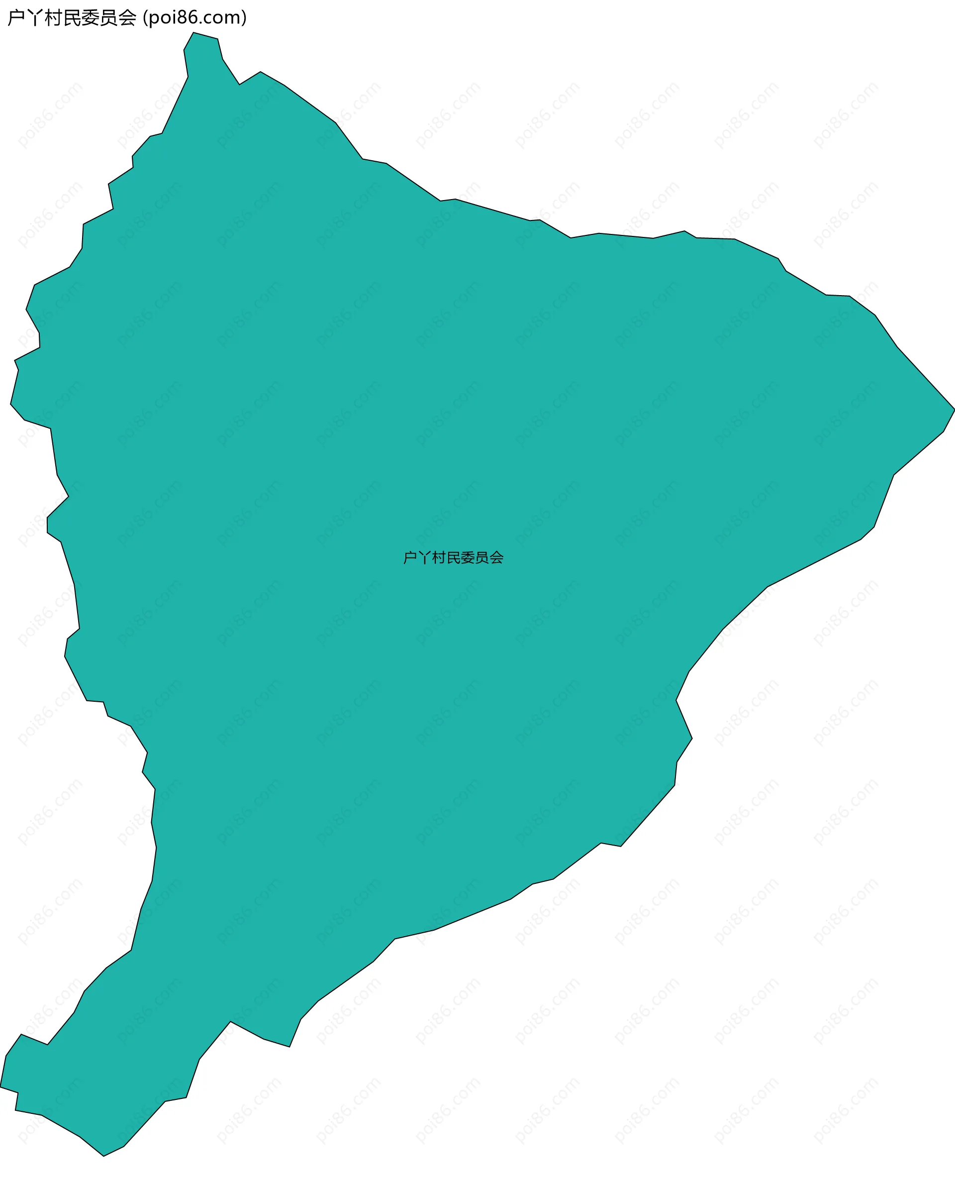 户丫村民委员会边界地图