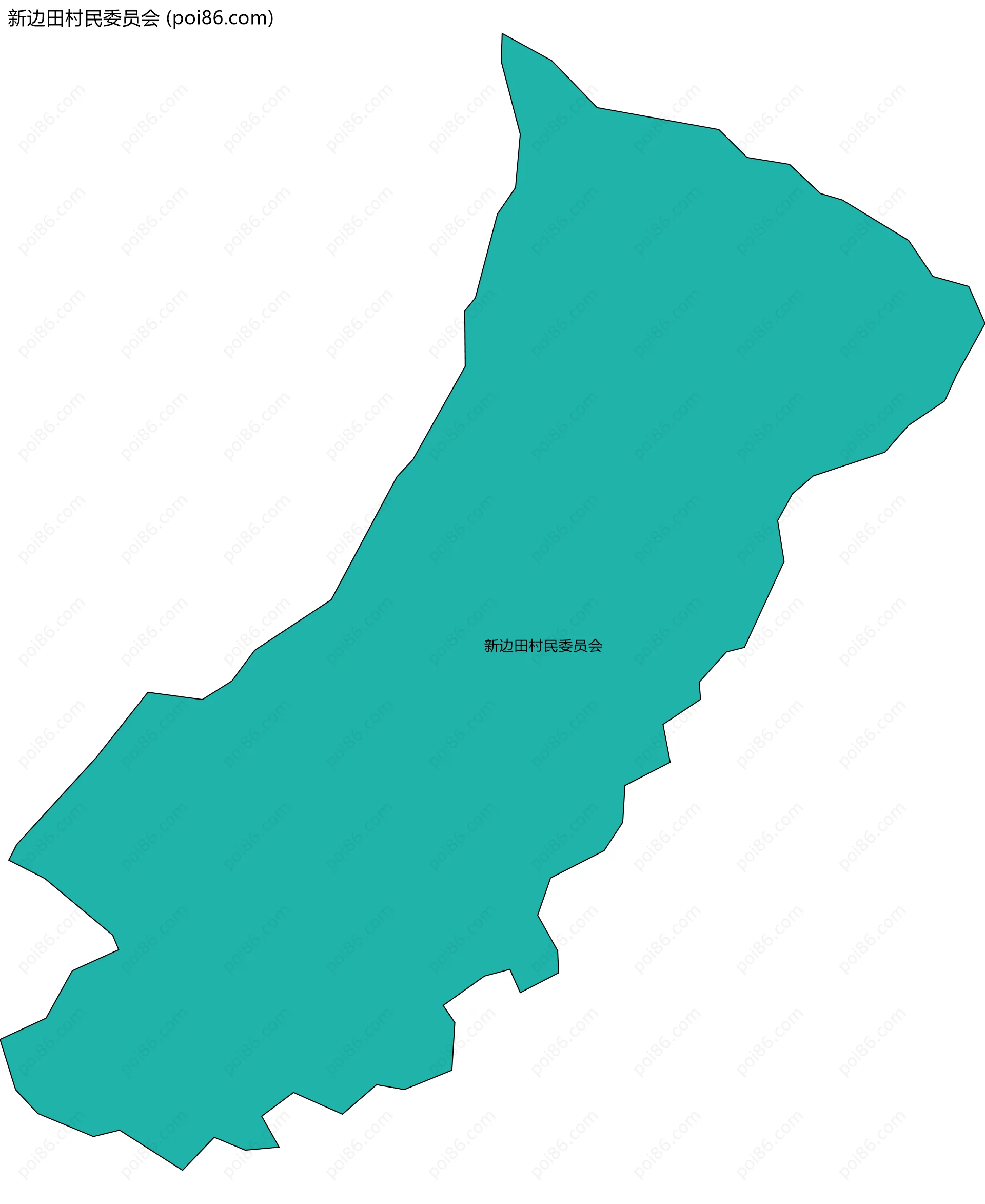 新边田村民委员会边界地图
