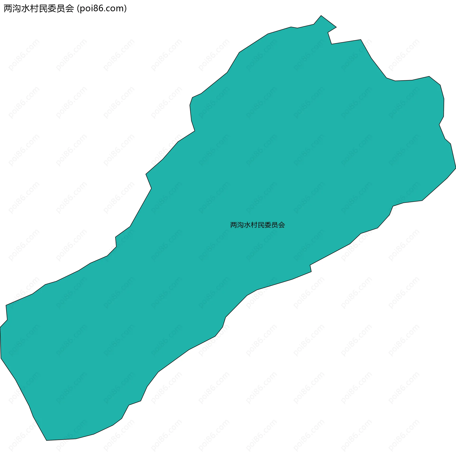 两沟水村民委员会边界地图