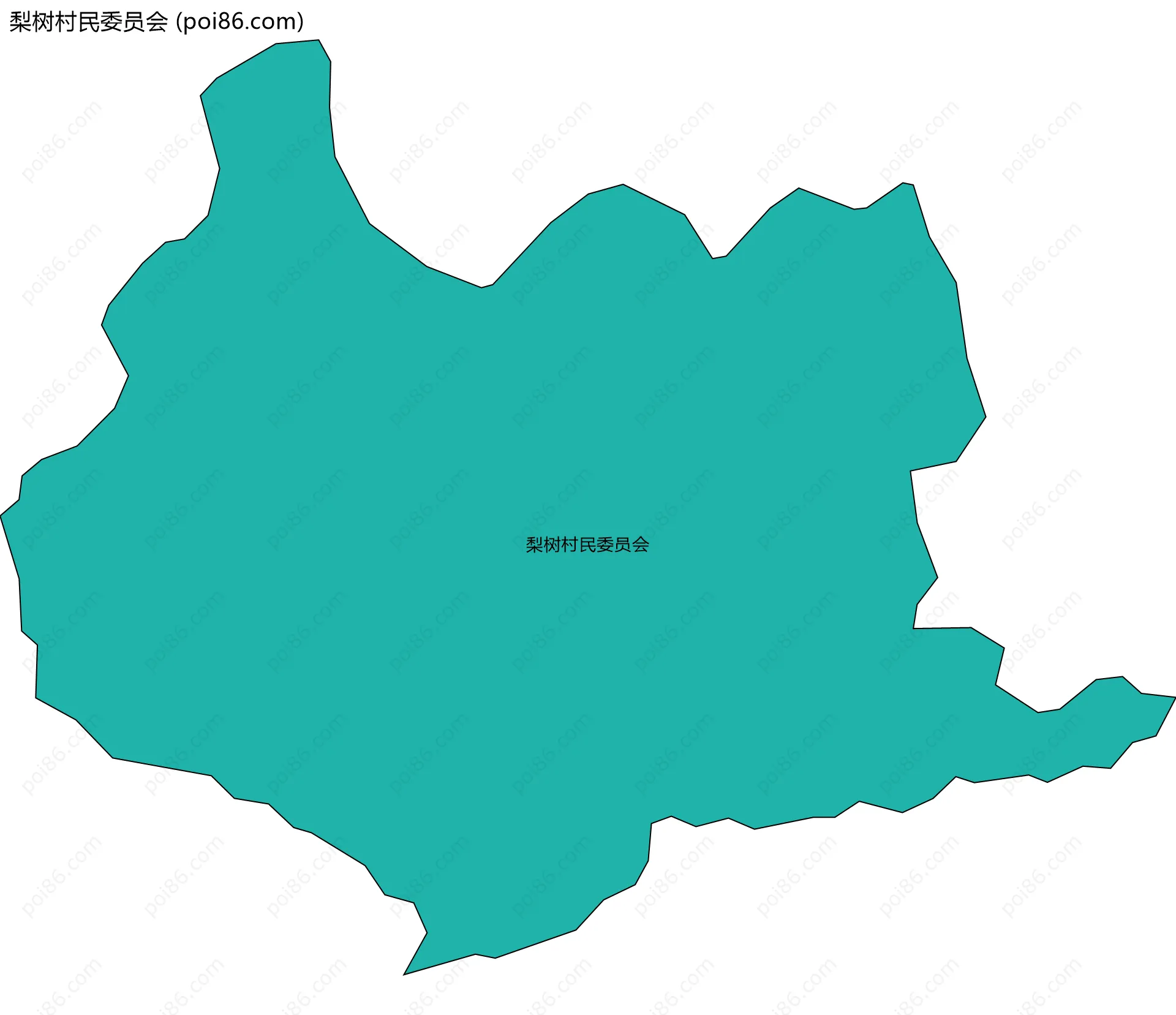 梨树村民委员会边界地图