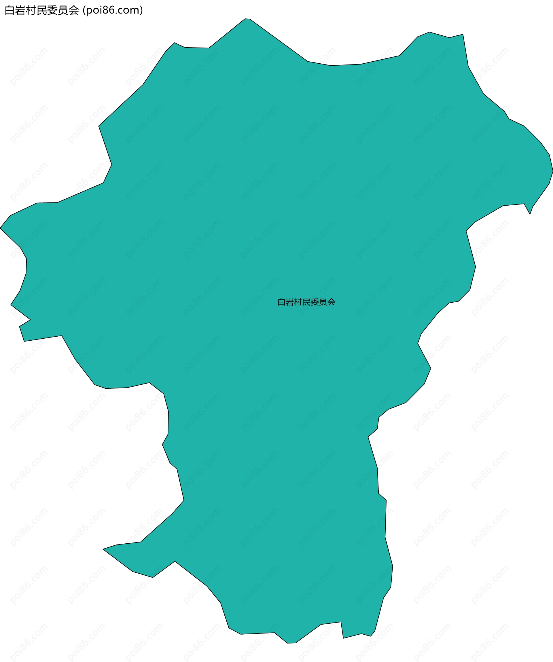 白岩村民委员会边界地图