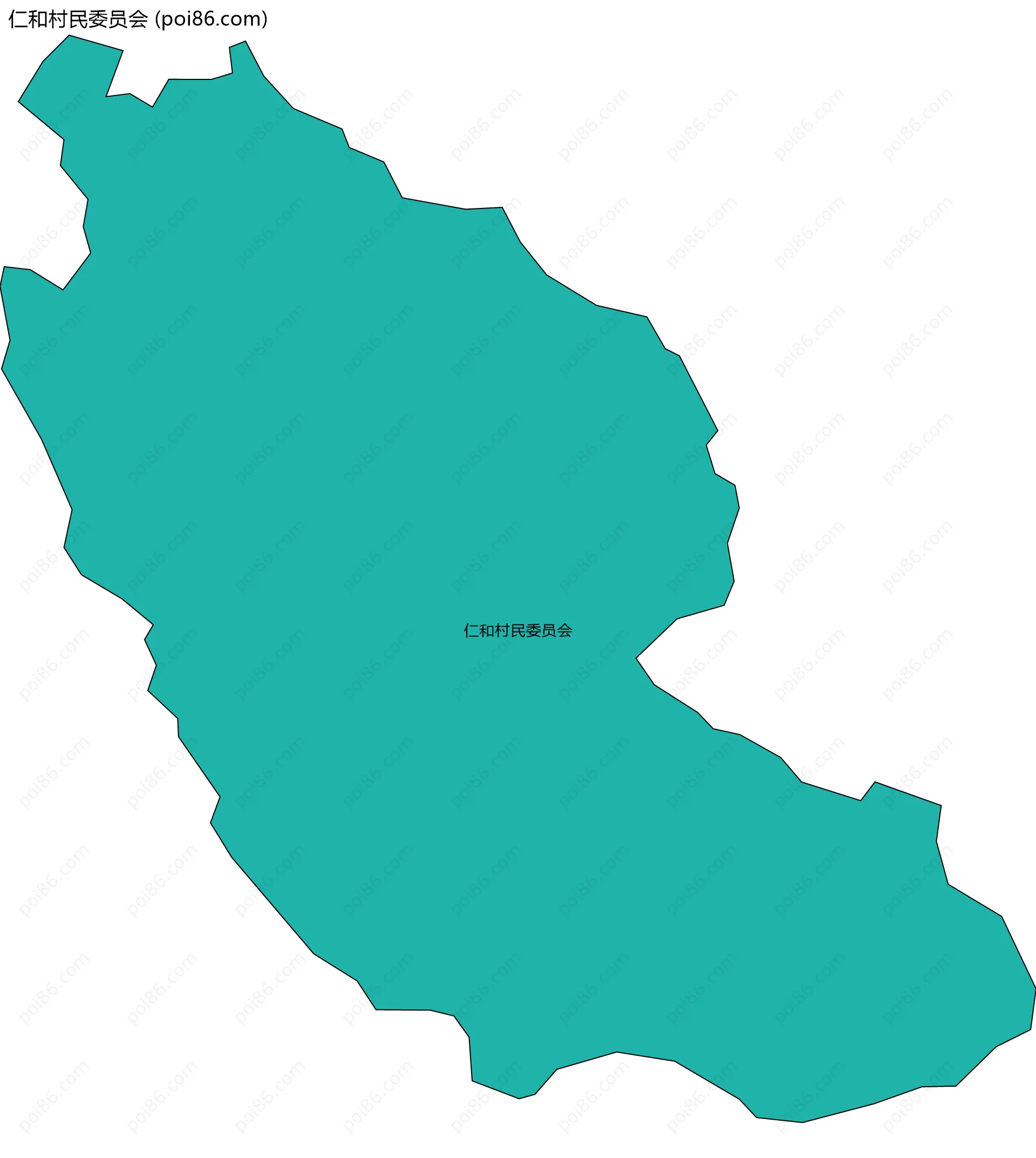 仁和村民委员会边界地图