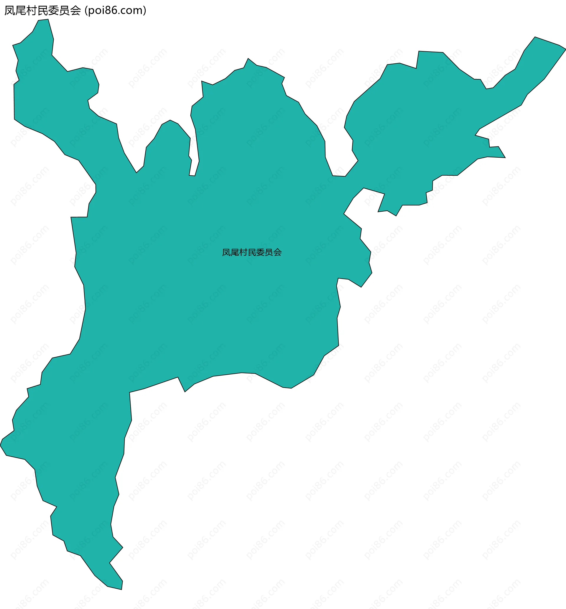 凤尾村民委员会边界地图