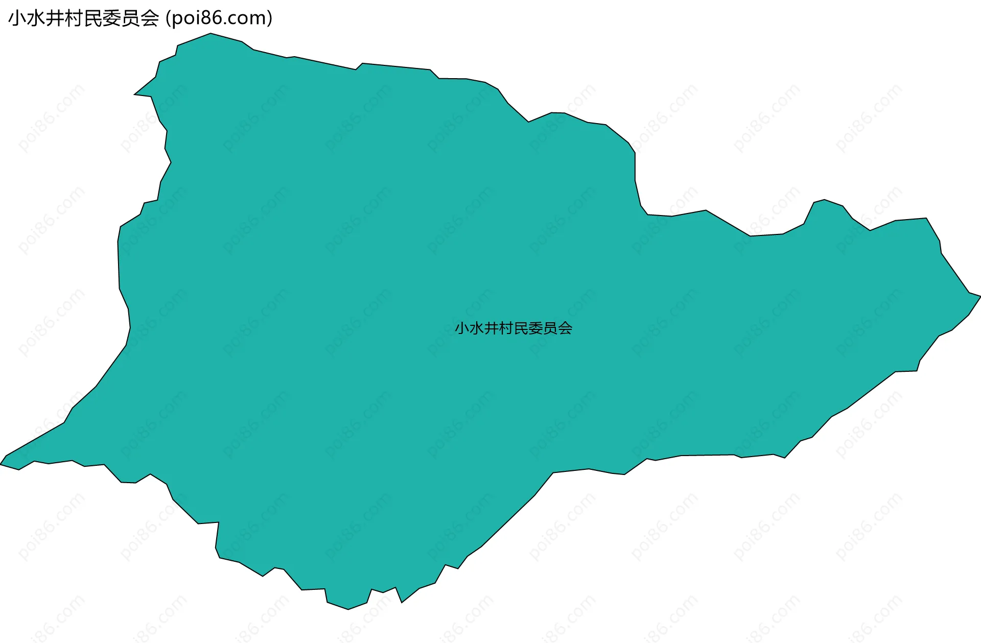 小水井村民委员会边界地图