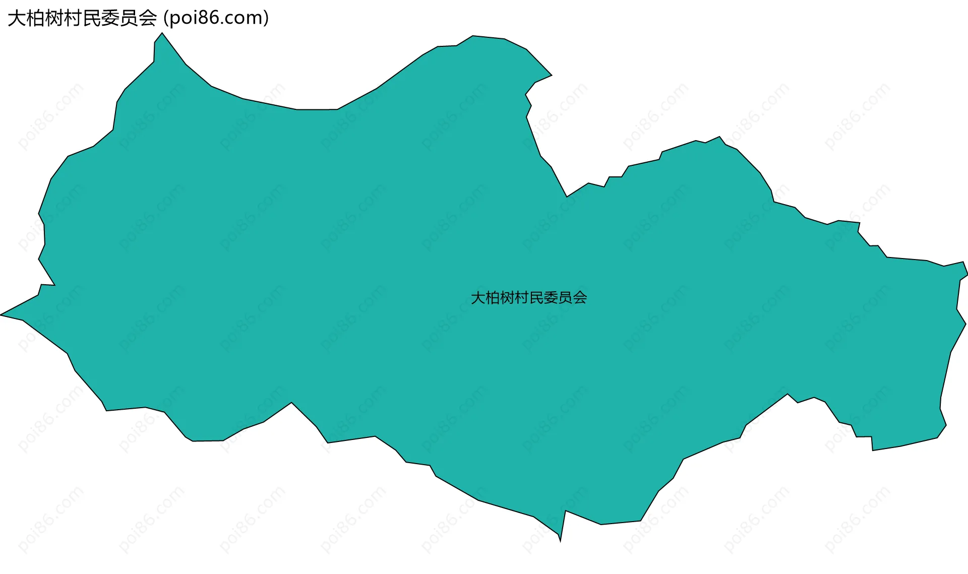 大柏树村民委员会边界地图