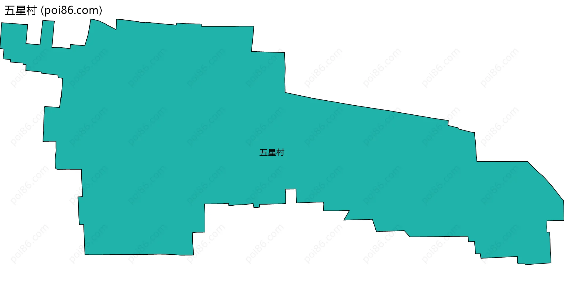 五星村边界地图