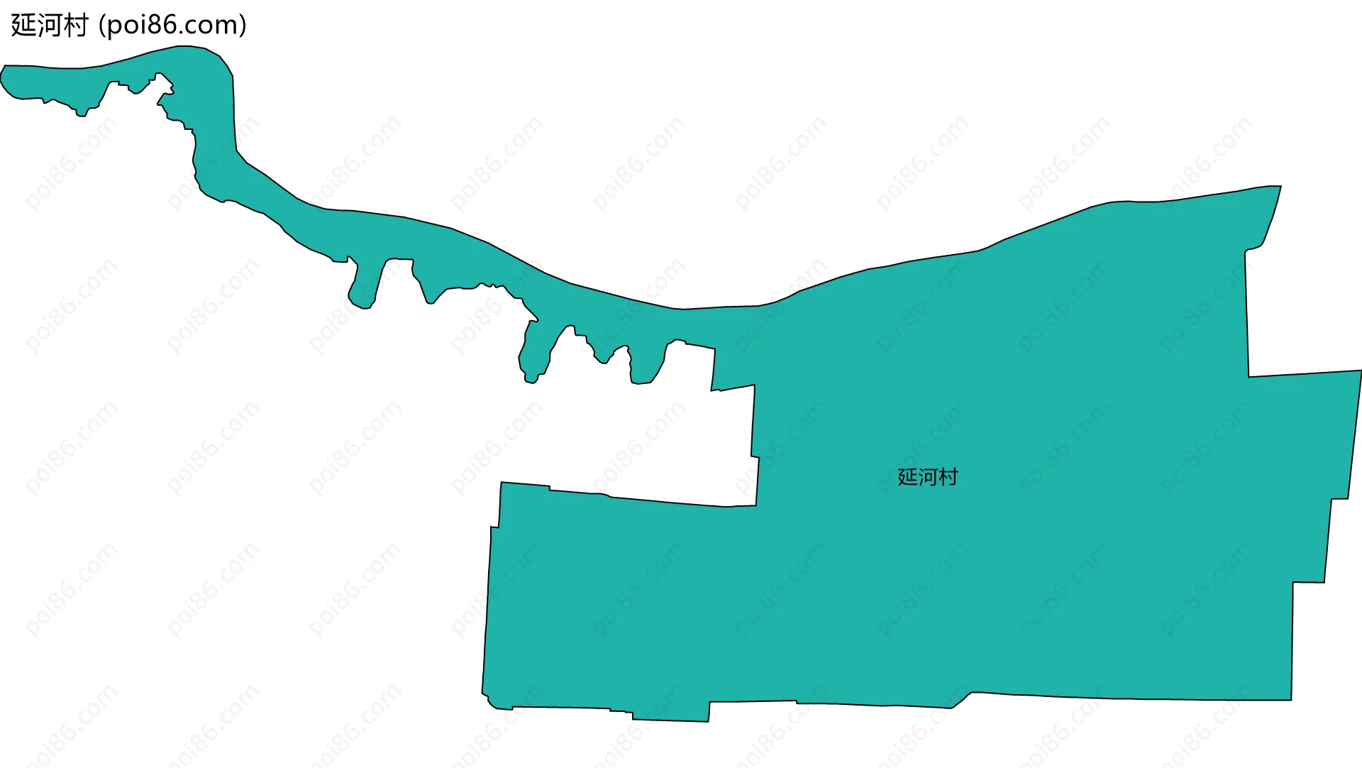 延河村边界地图