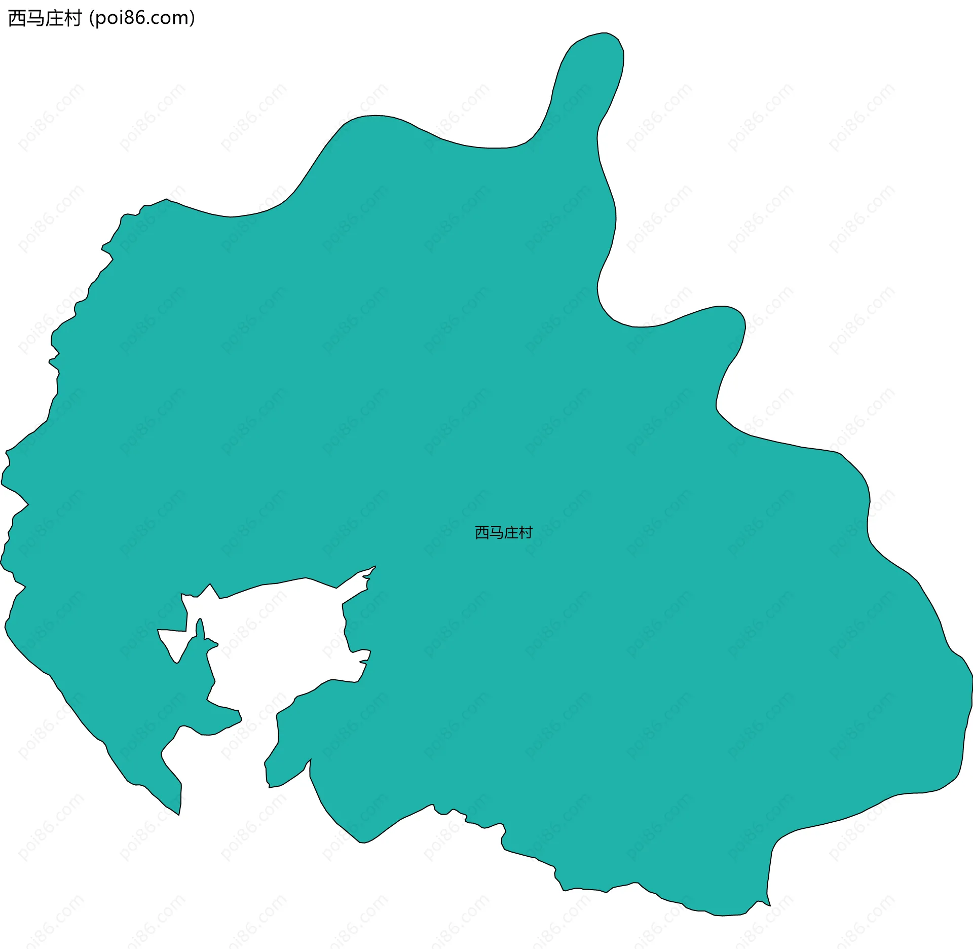 西马庄村边界地图