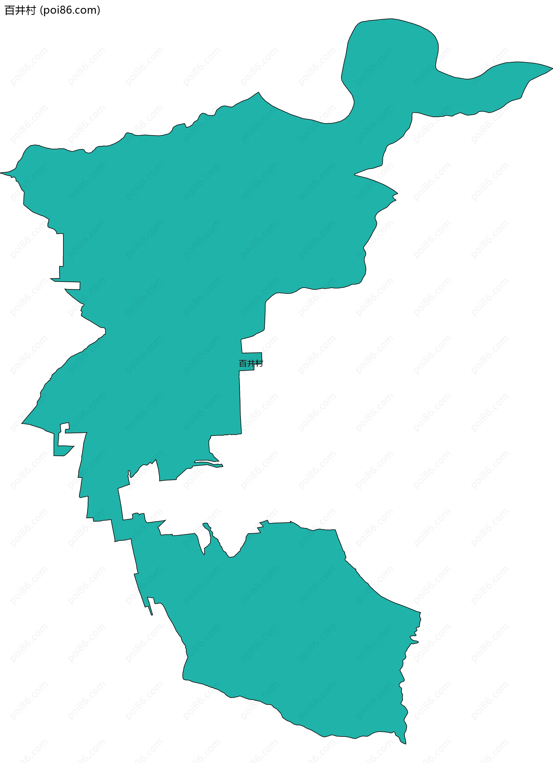 百井村边界地图