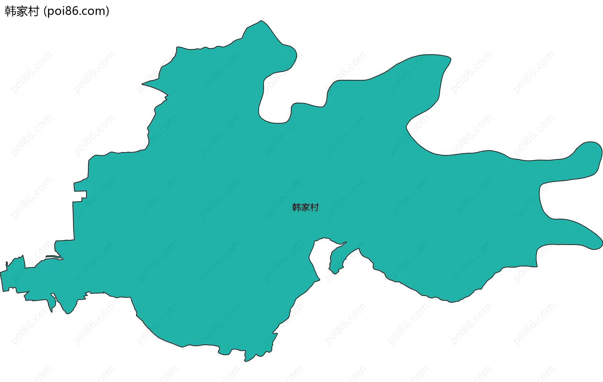 韩家村边界地图