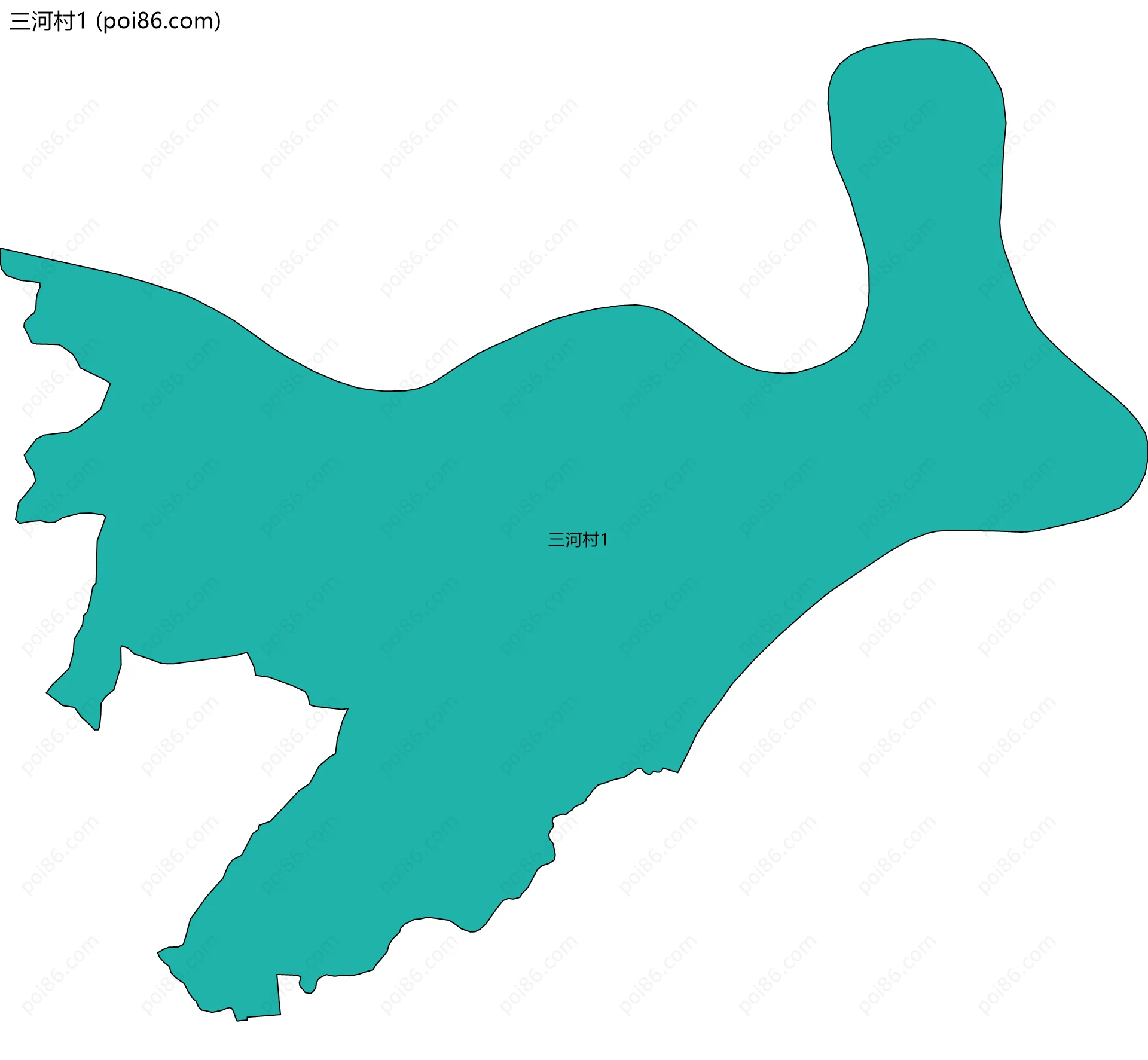 三河村1边界地图