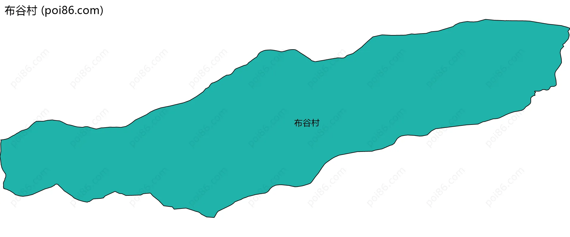 布谷村边界地图