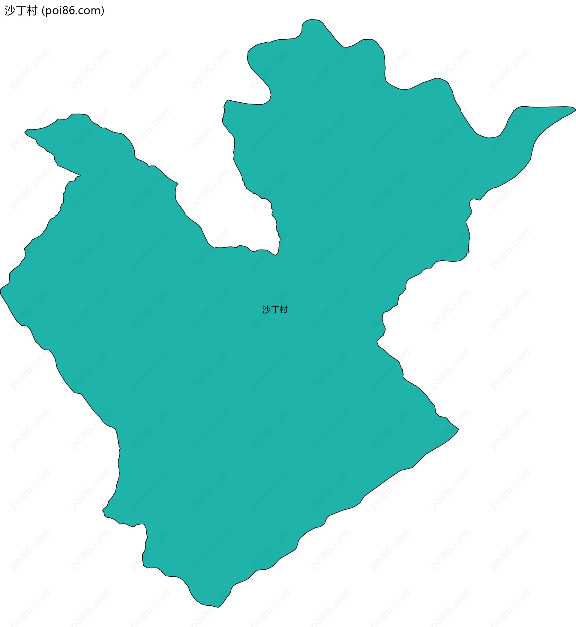 沙丁村边界地图