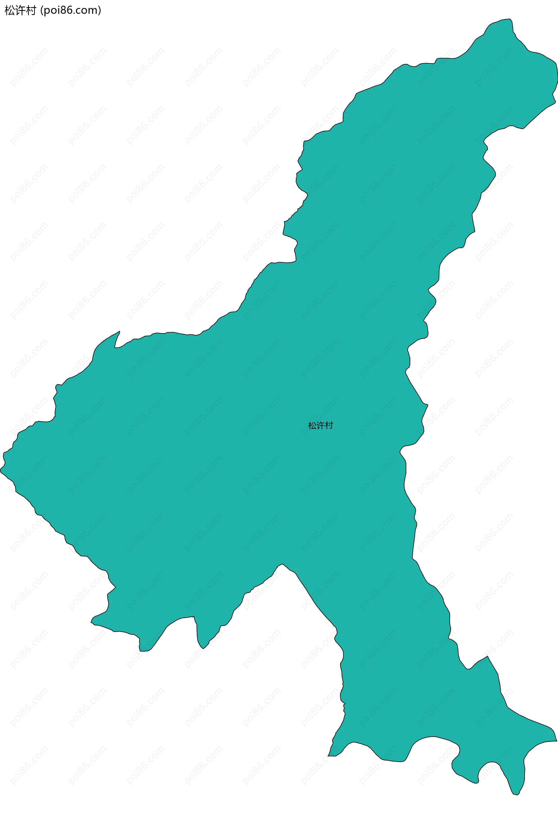 松许村边界地图