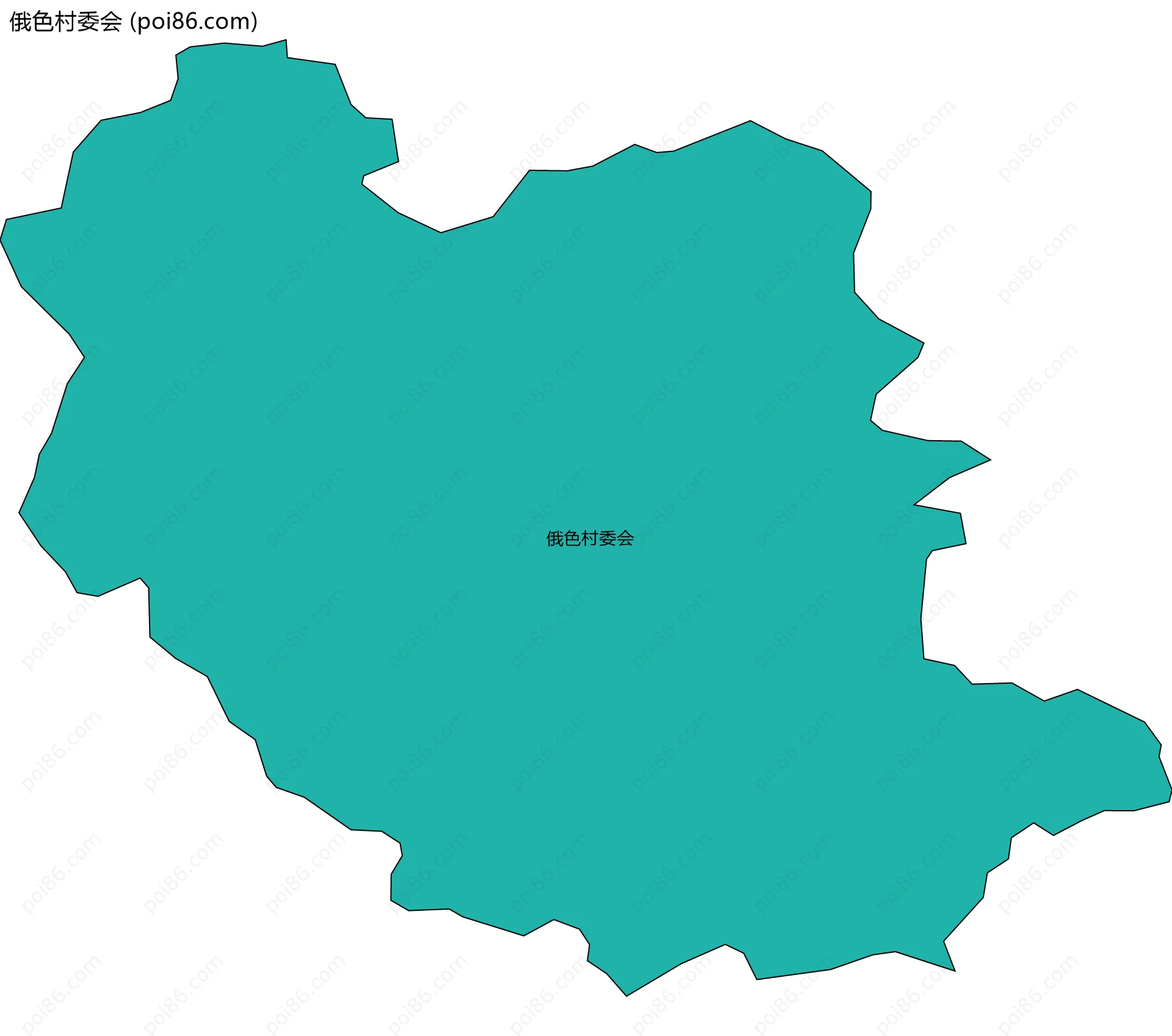 俄色村委会边界地图