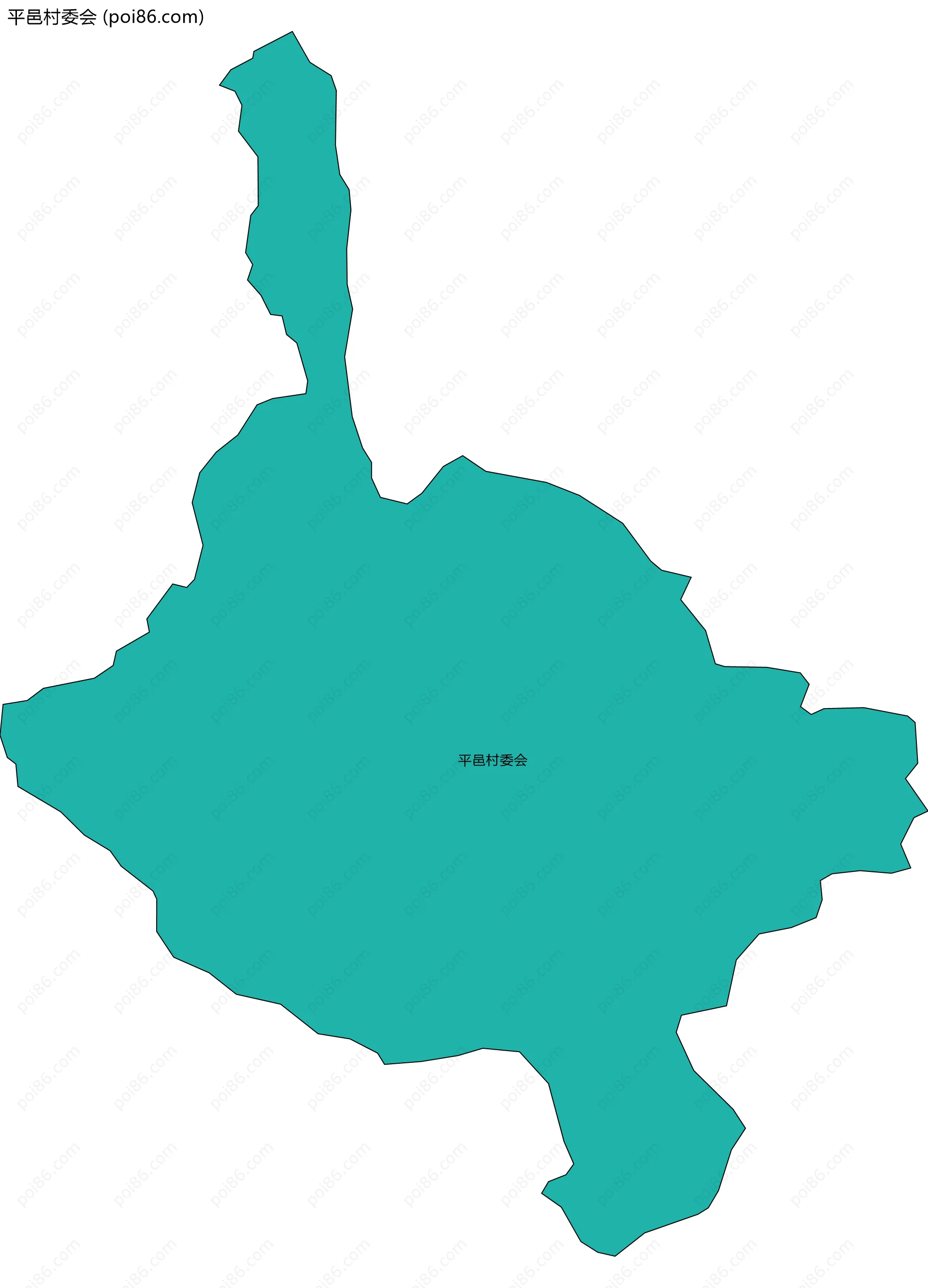 平邑村委会边界地图