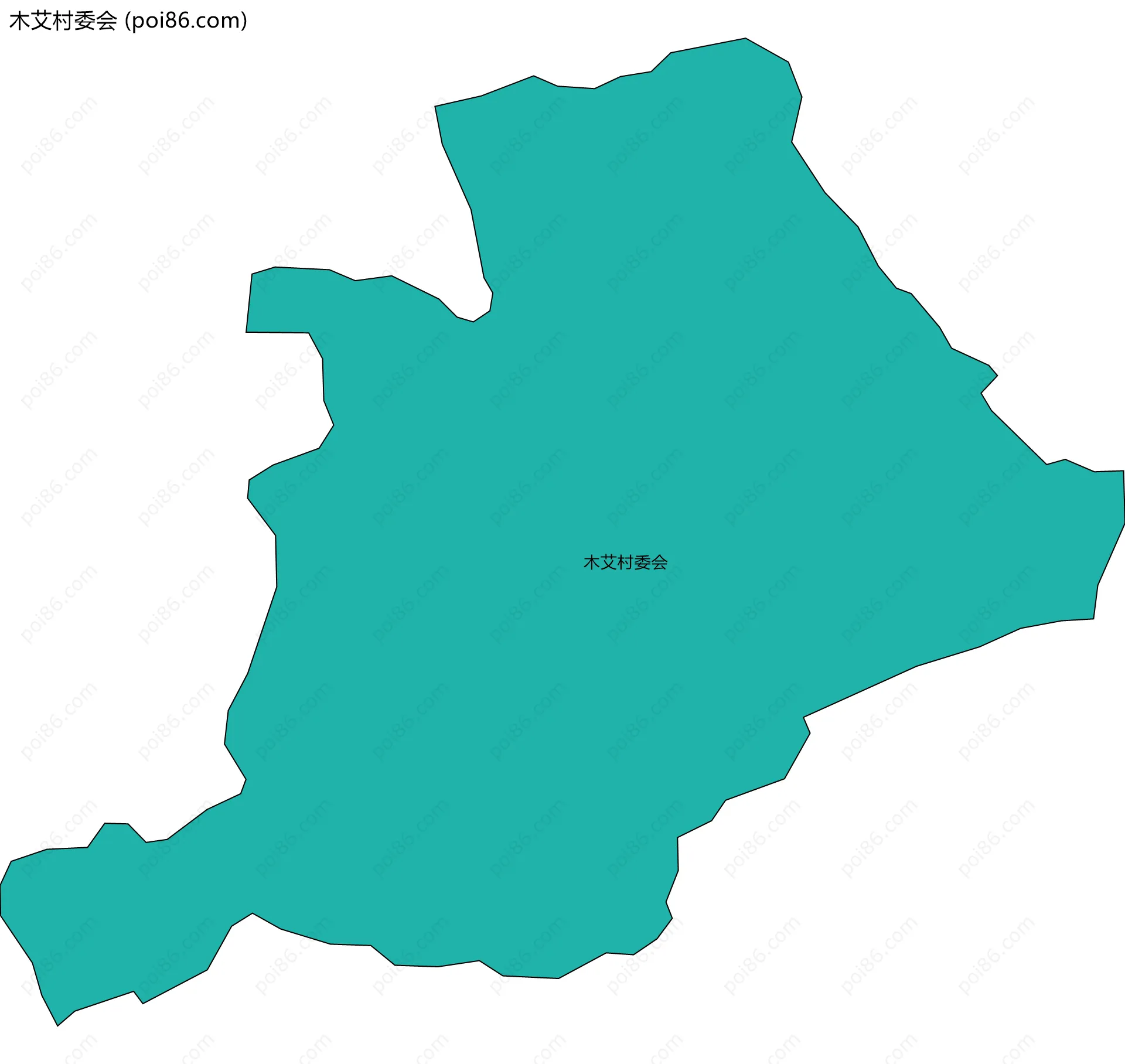 木艾村委会边界地图