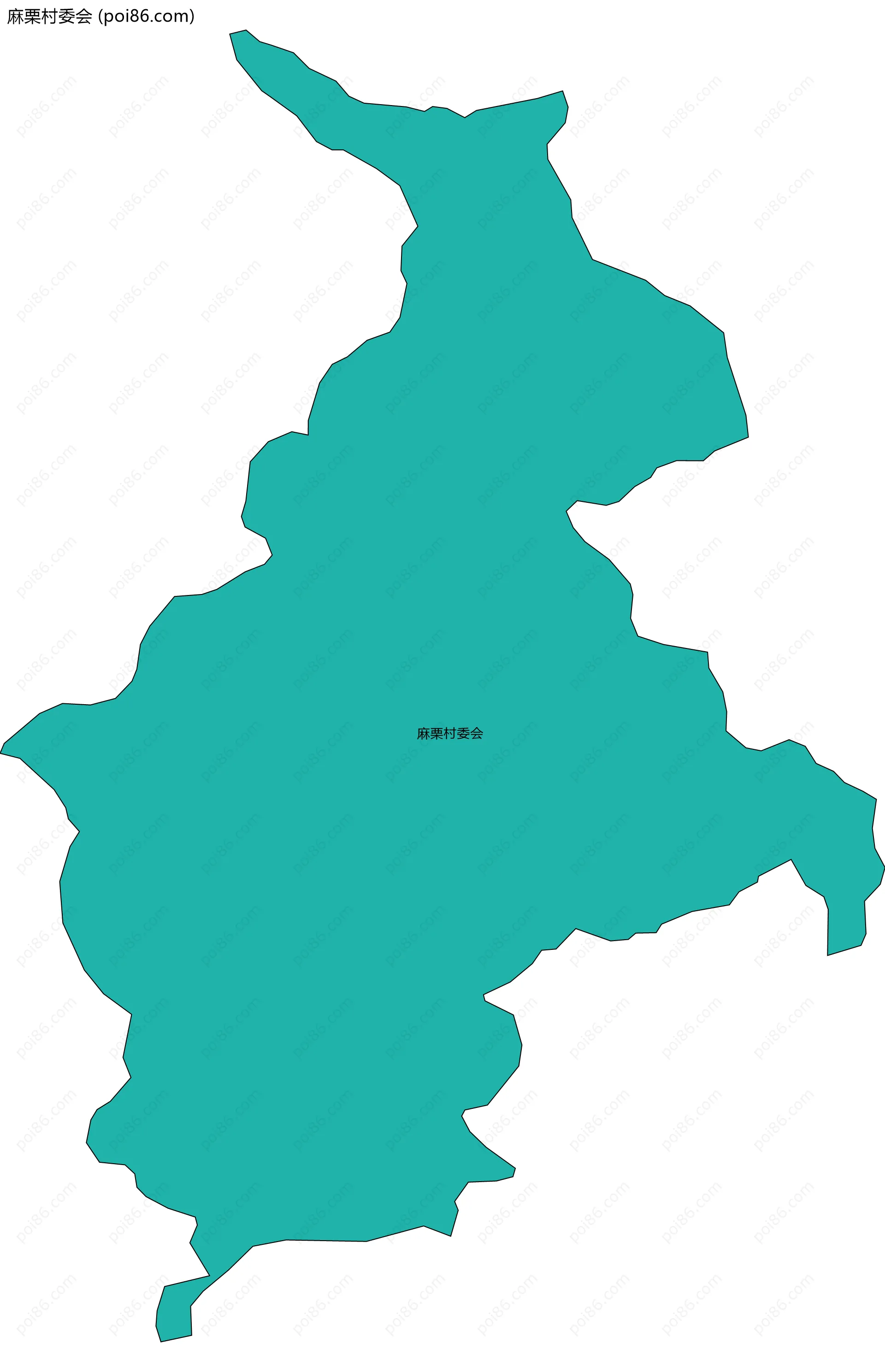 麻栗村委会边界地图