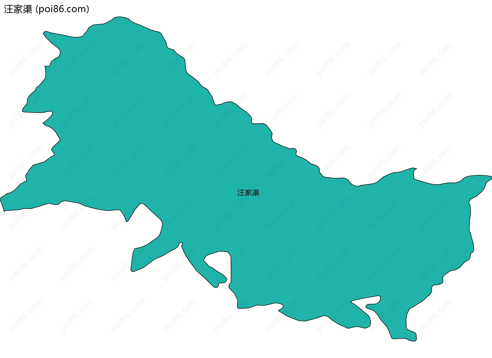 汪家渠边界地图