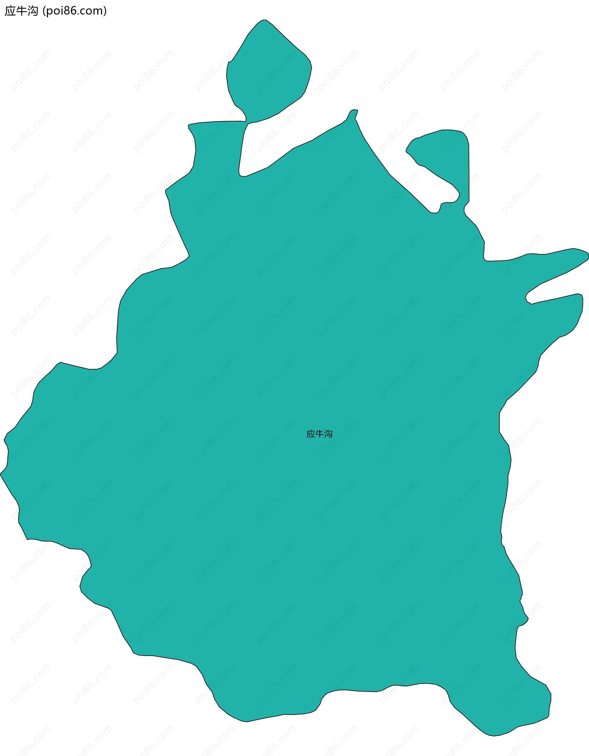 应牛沟边界地图