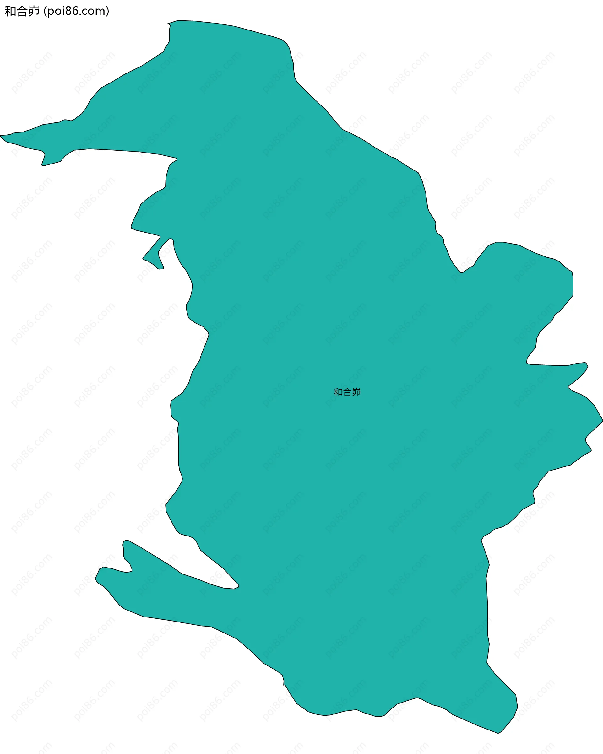 和合峁边界地图