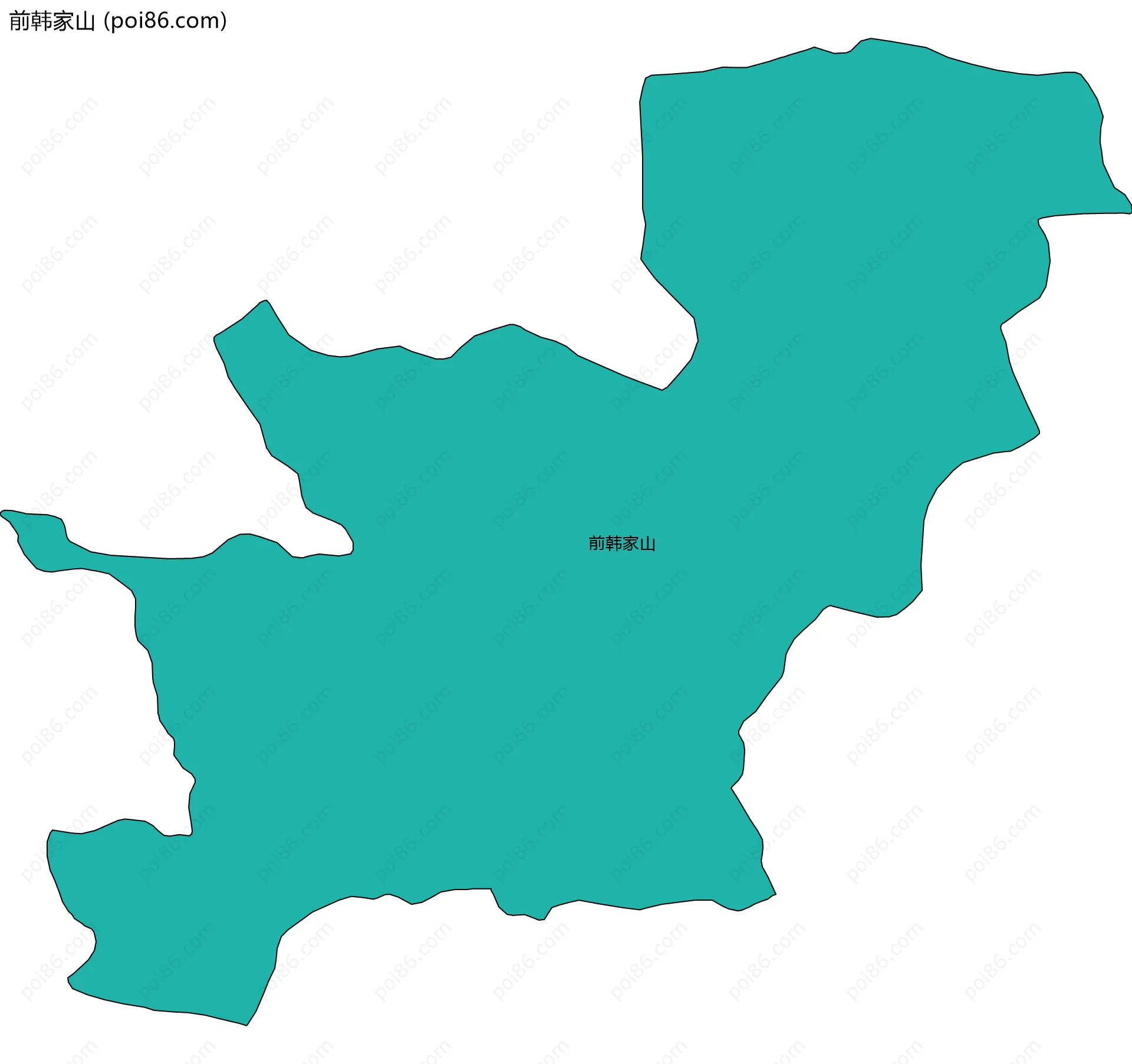 前韩家山边界地图