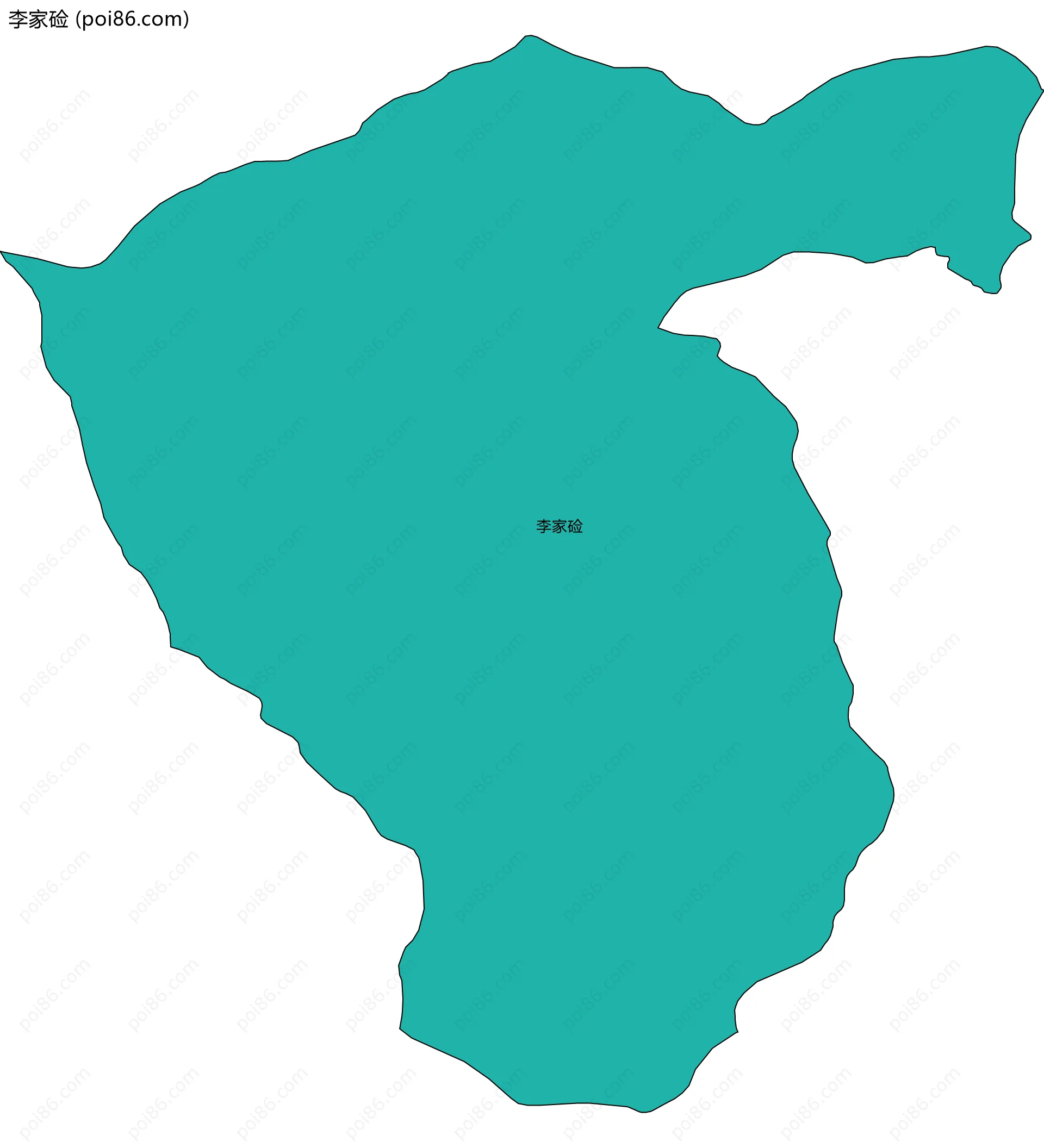 李家硷边界地图