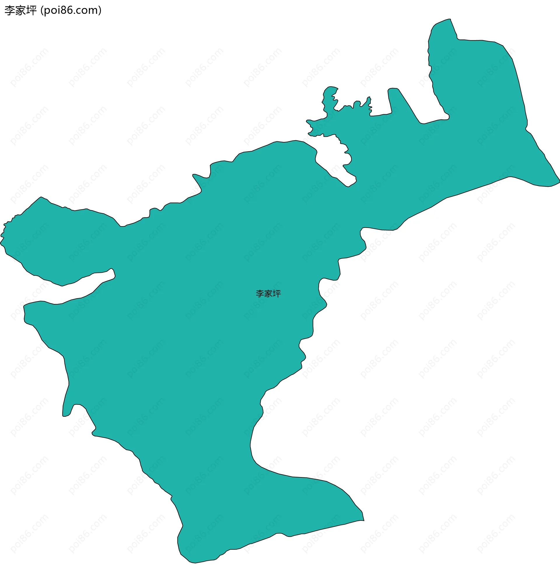 李家坪边界地图