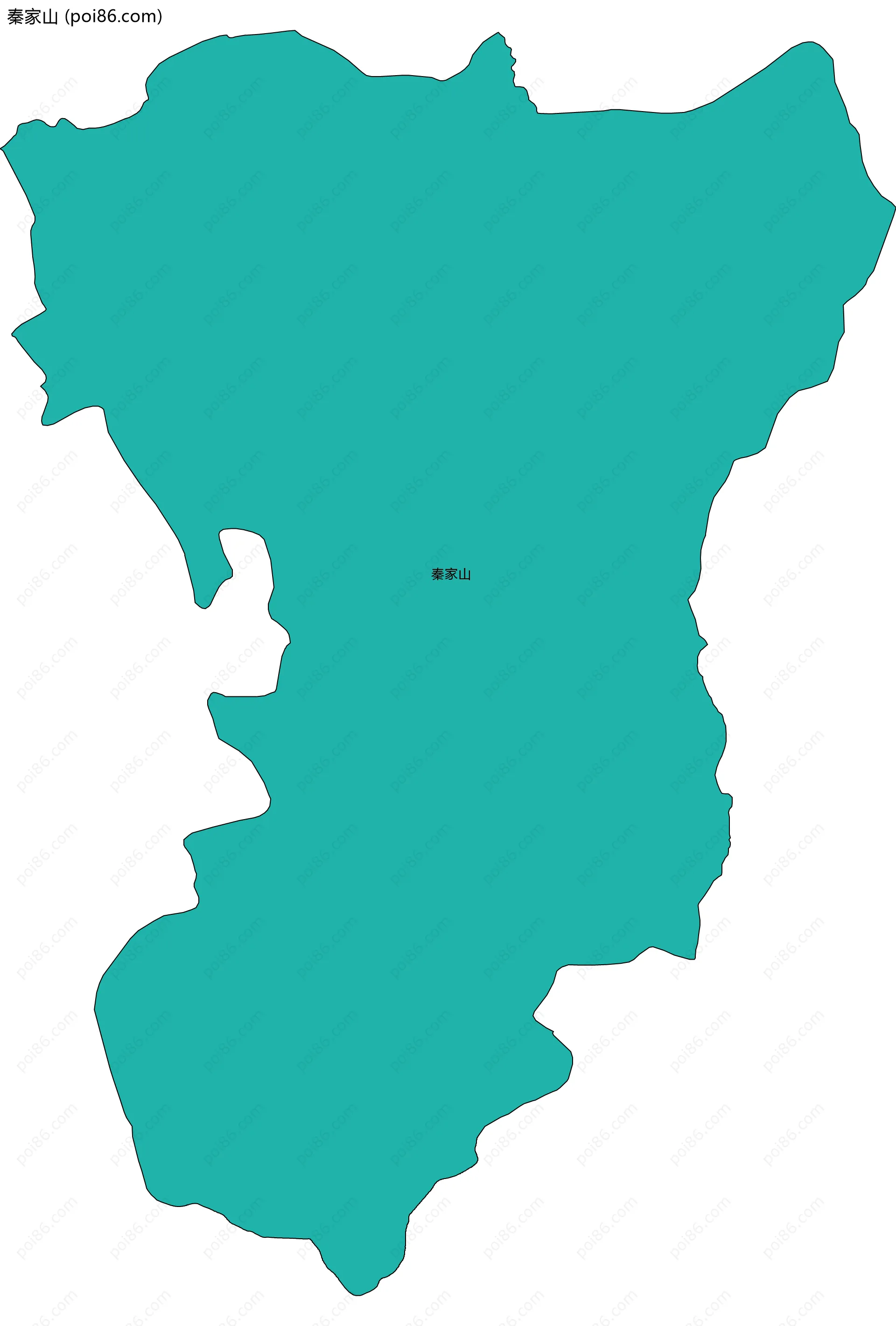 秦家山边界地图