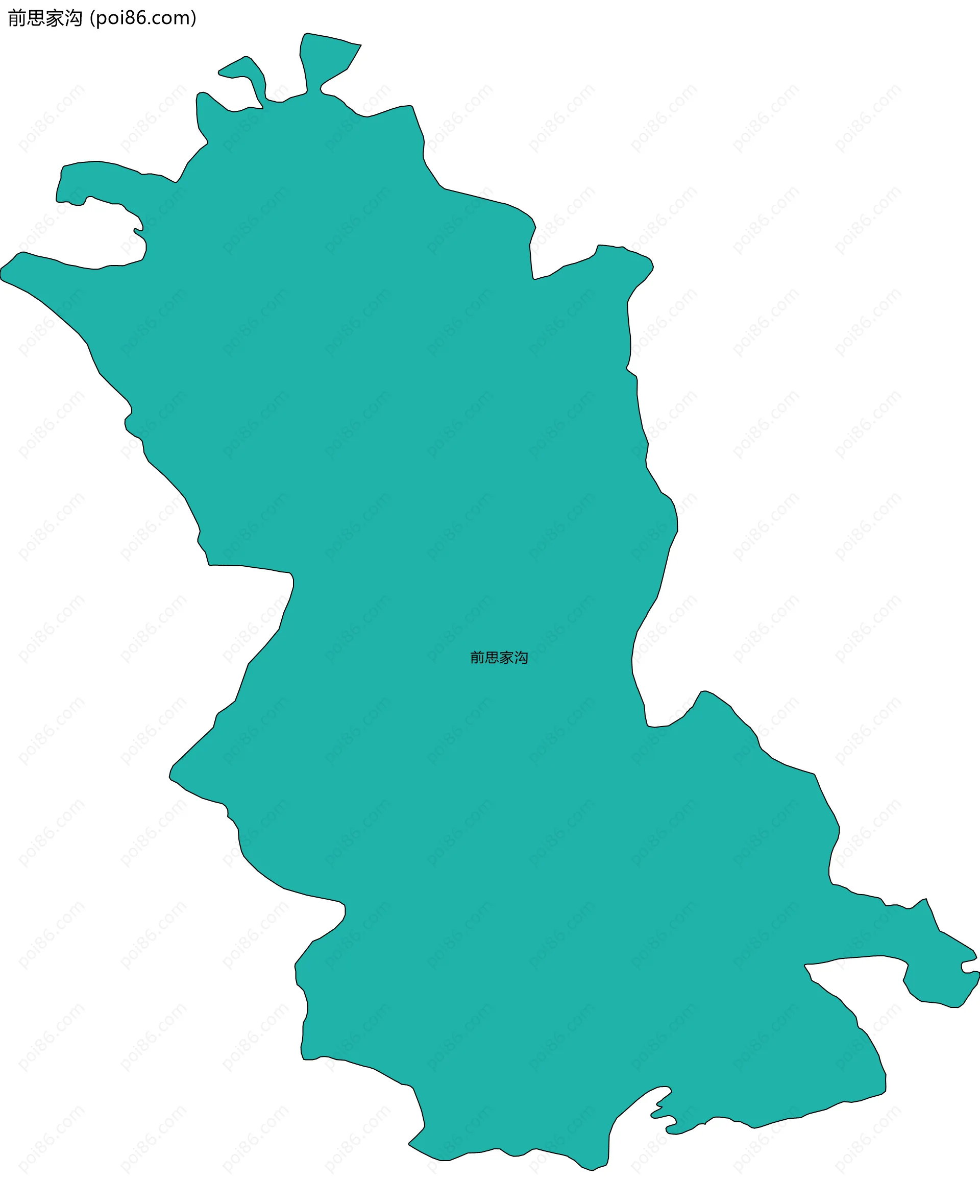 前思家沟边界地图