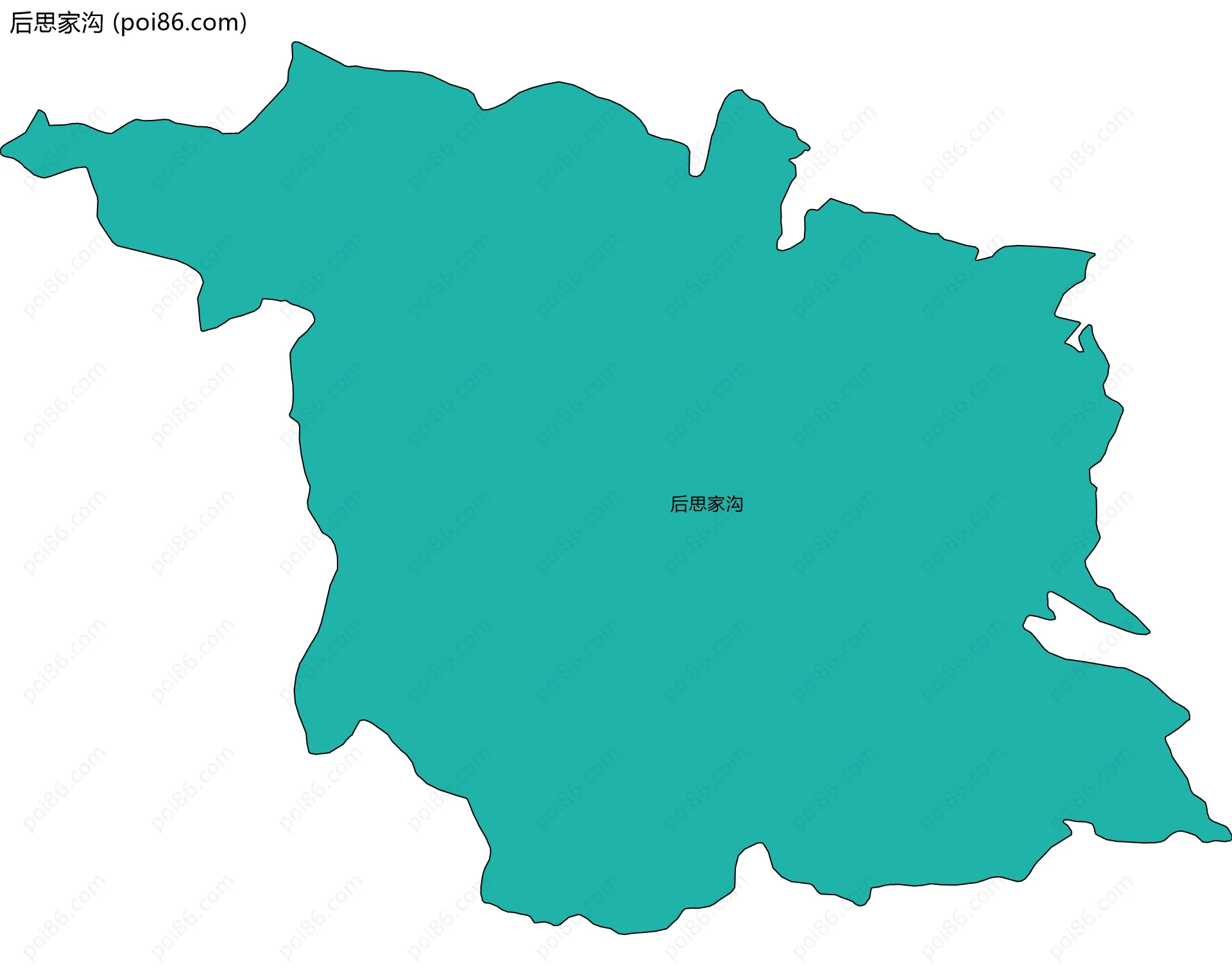 后思家沟边界地图