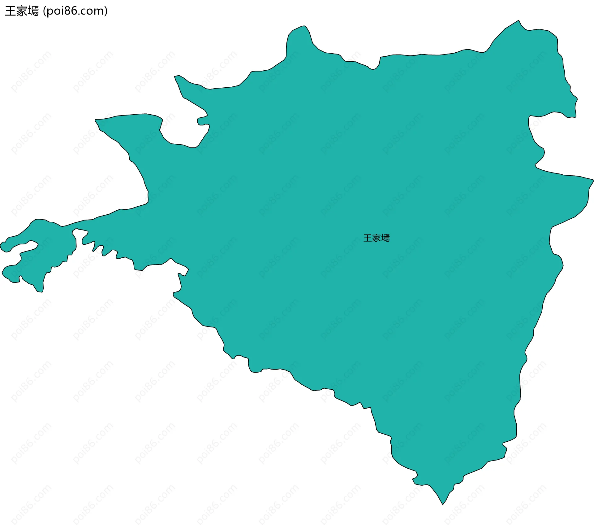 王家墕边界地图